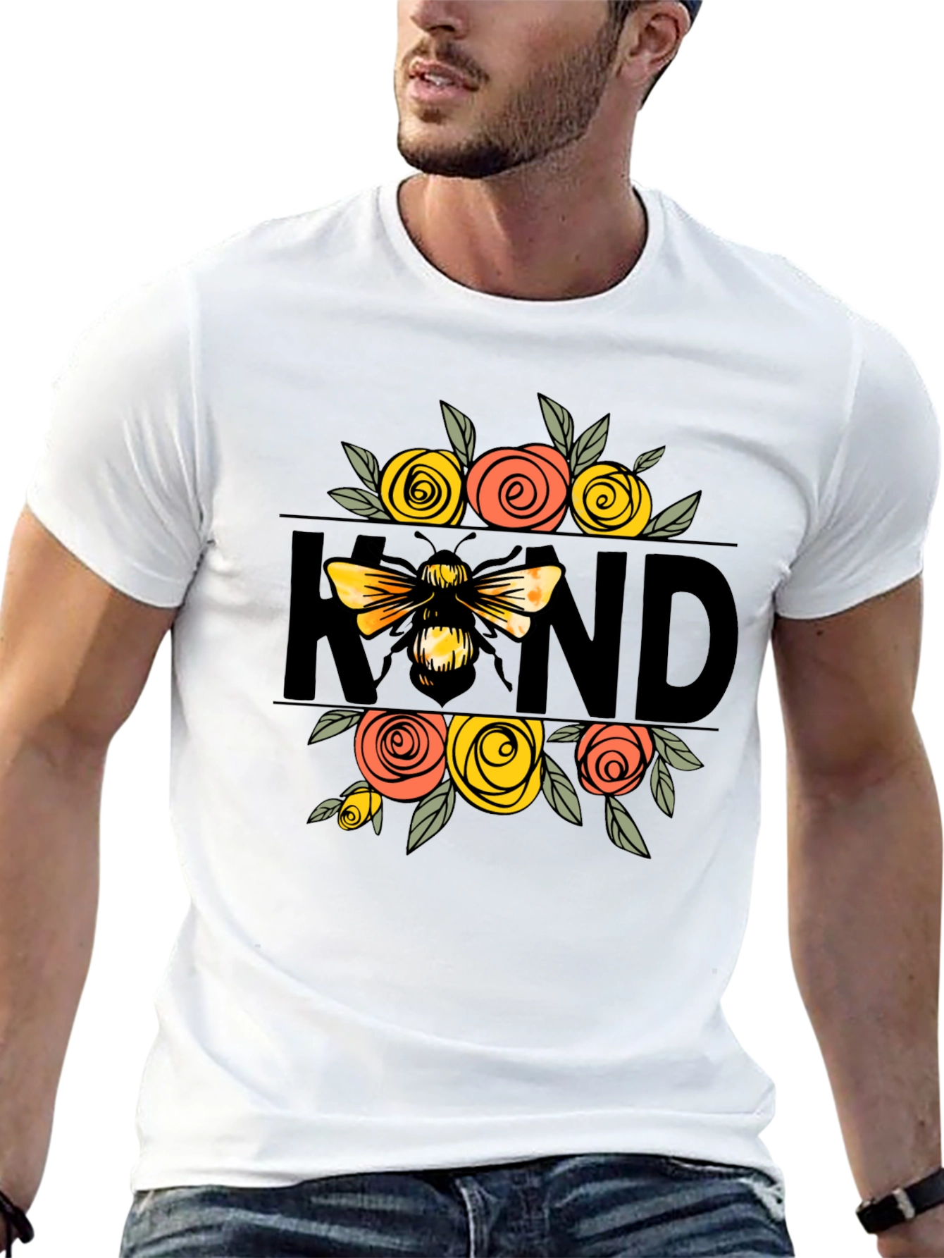 Bee Kind Floral Graphic T-Shirt
