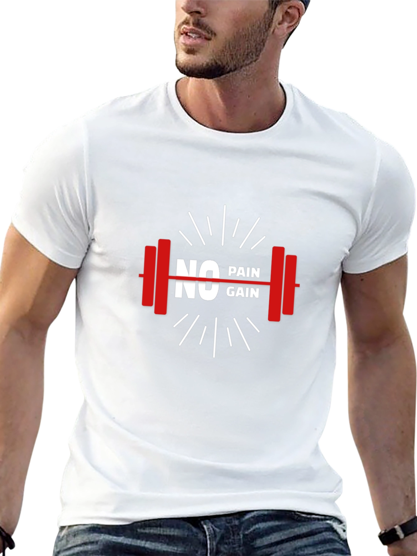 No Pain No Gain Black Gym T-Shirt