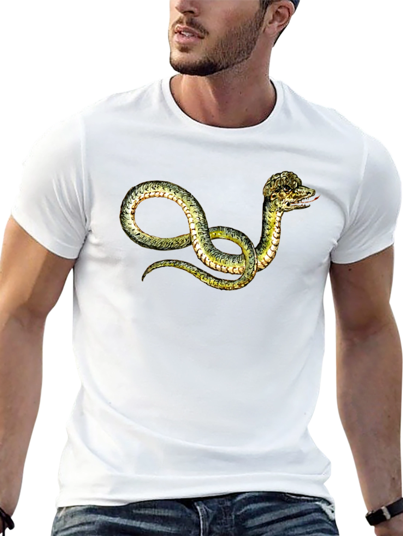 Snake Graphic T-Shirt - Unique Serpent Design