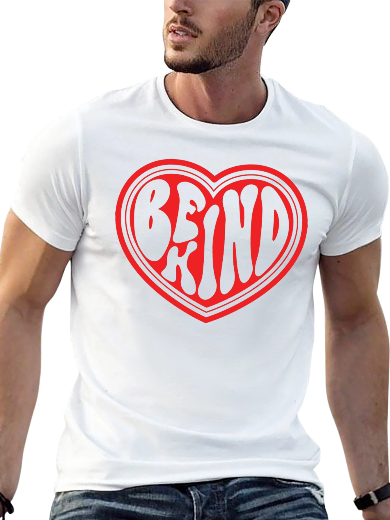 Be Kind Heart Graphic Tee - Black Unisex T-Shirt