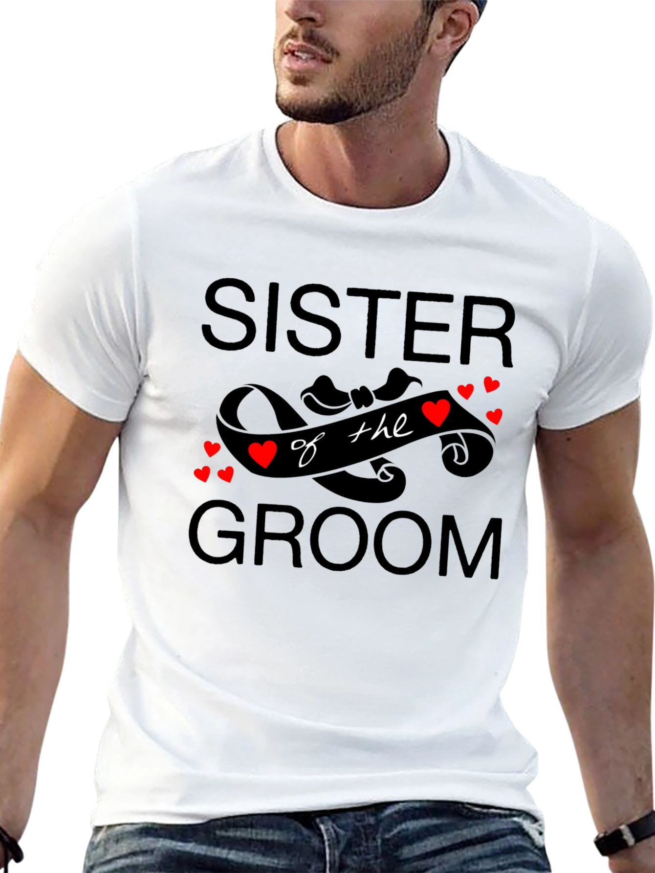 Sister of the Groom Black T-Shirt