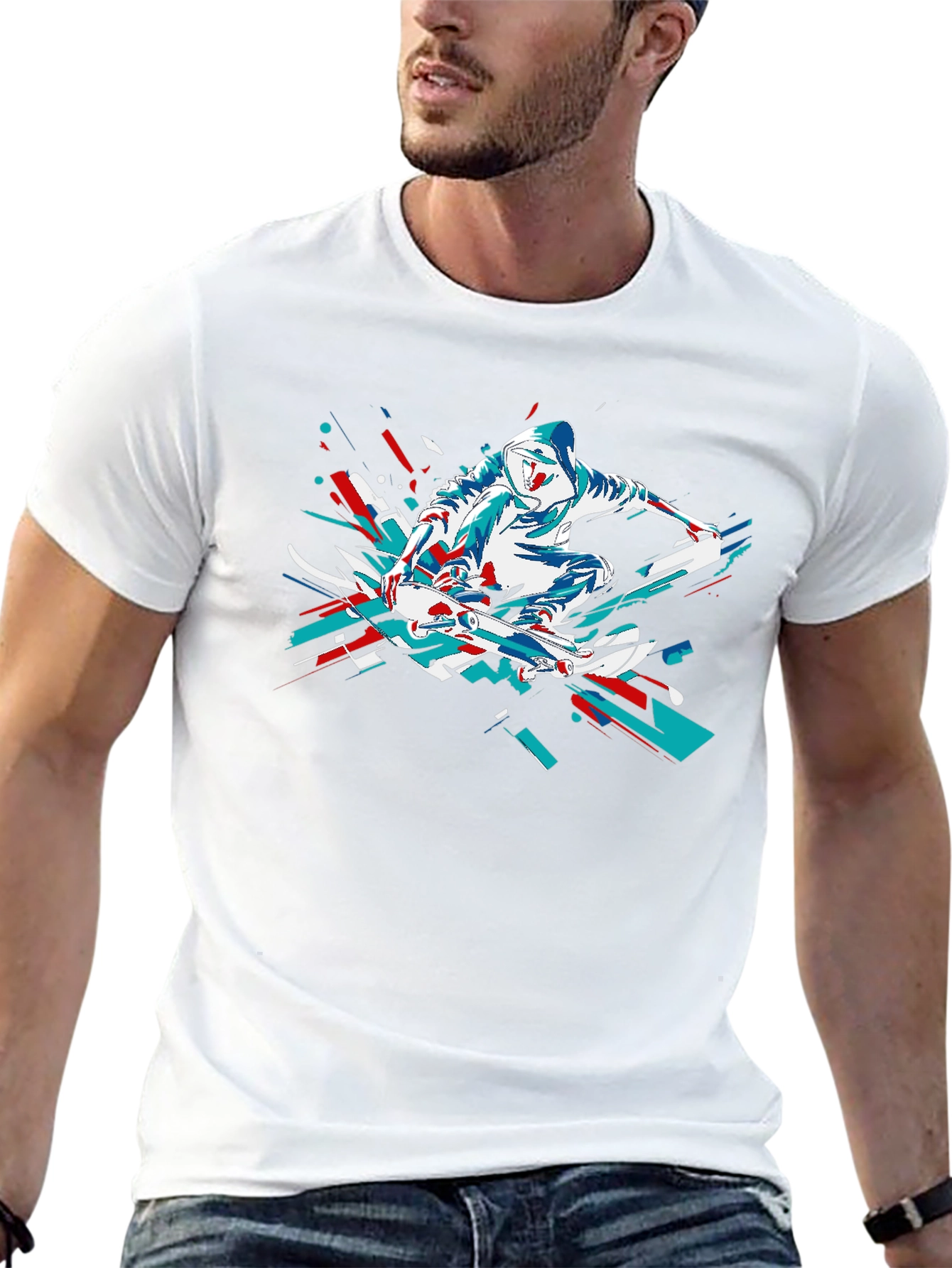 Skateboarder Graphic Tee - Cool Urban Style