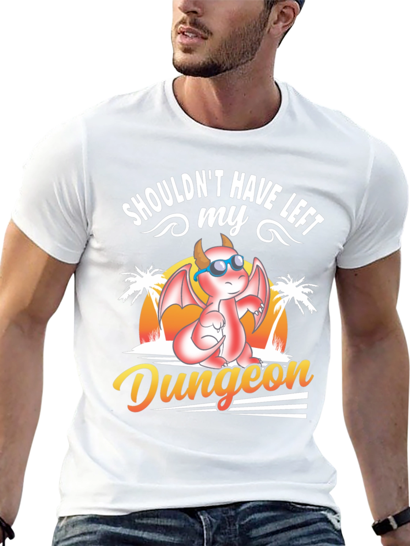 Dungeon Dragon Graphic T-Shirt - Black
