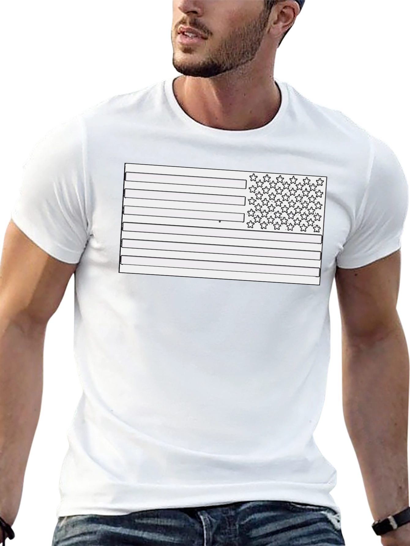 American Flag Graphic Tee