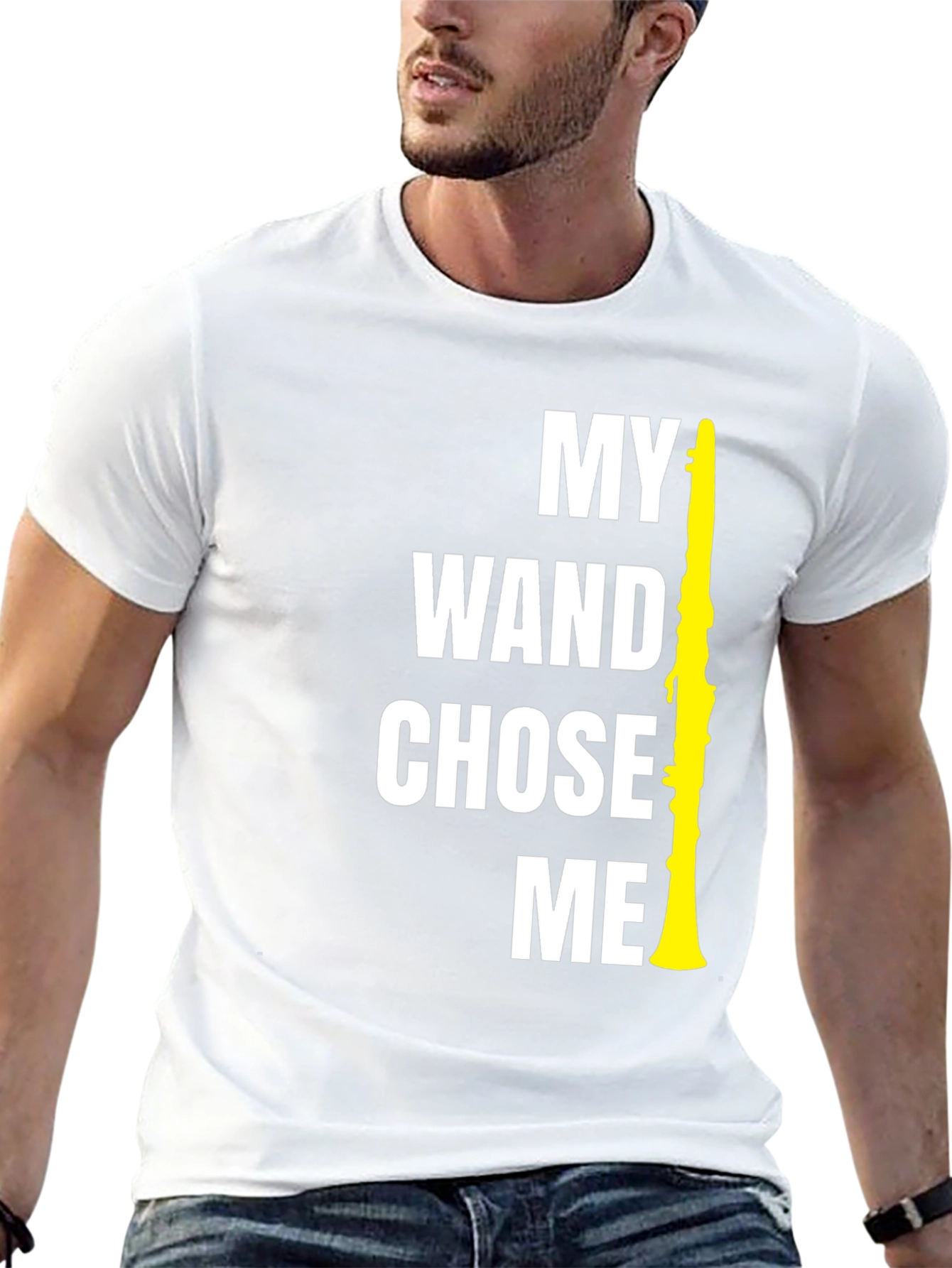 My Wand Chose Me Funny Clarinet Player T-Shirt