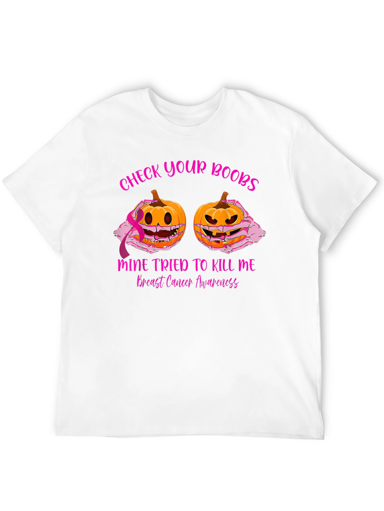 Check Your Boobs Breast Cancer Awareness T-Shirt