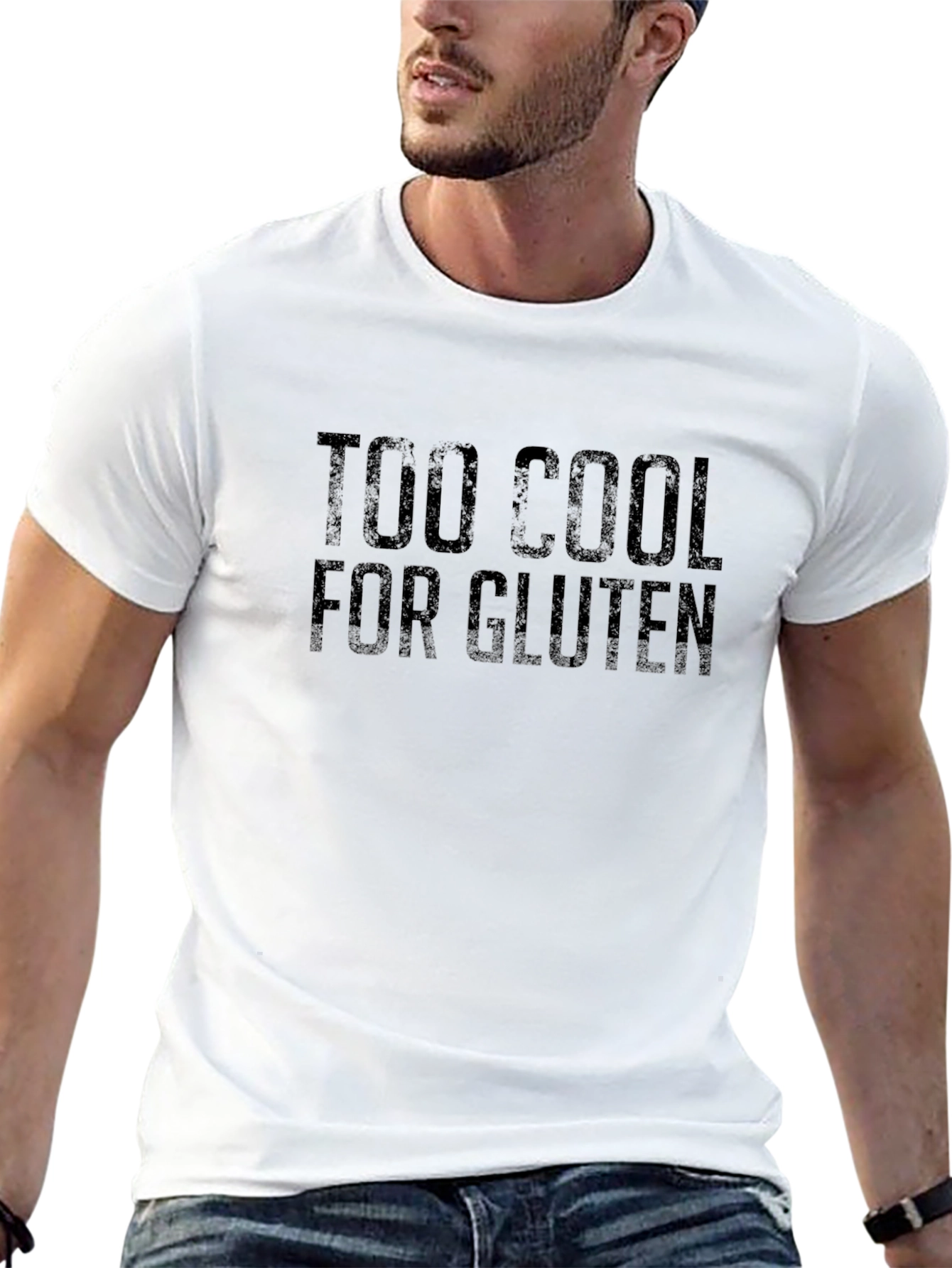 Too Cool For Gluten Black Graphic Tee