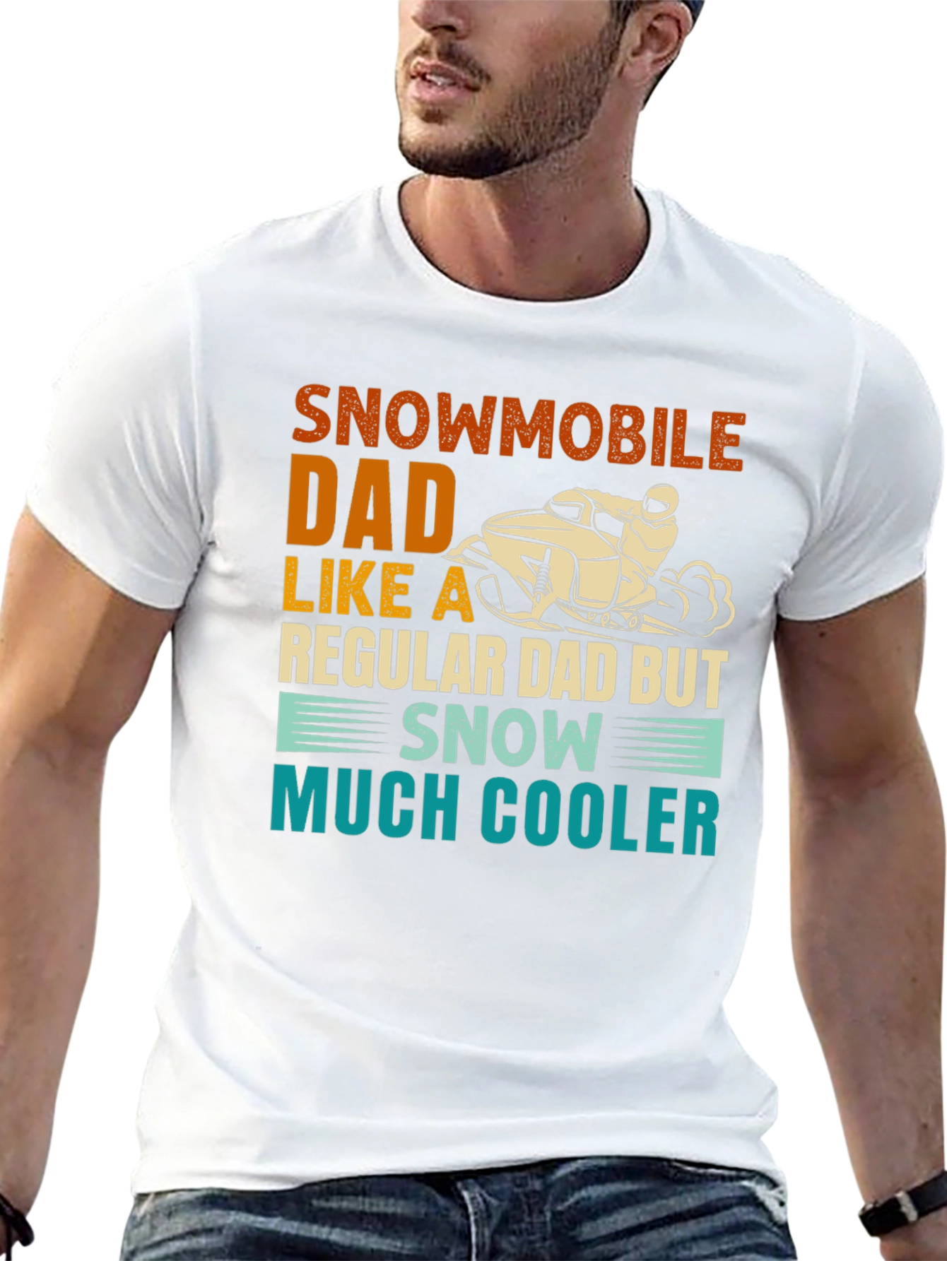 Snowmobile Dad T-Shirt - Much Cooler Than Regular Dads!