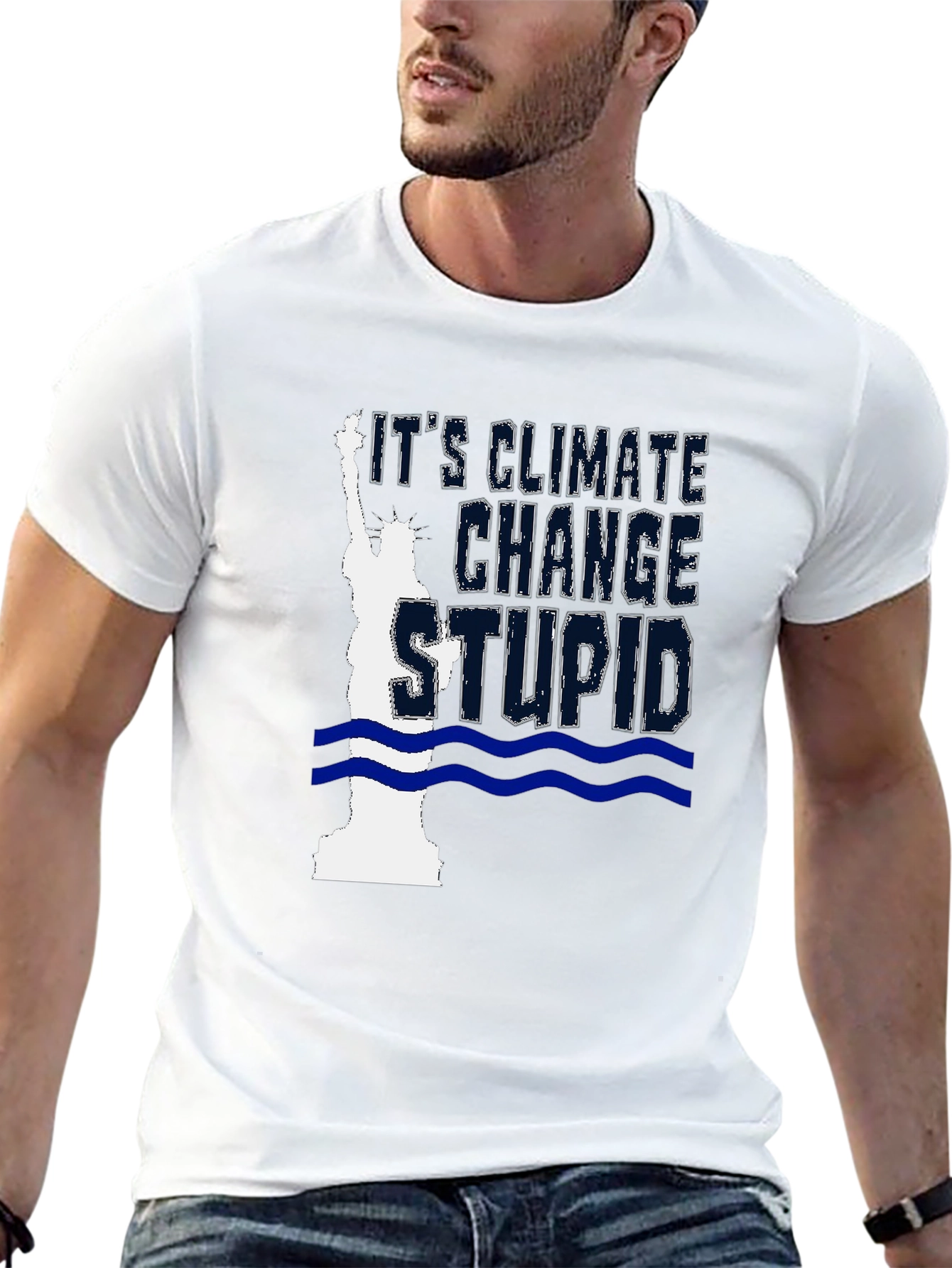 Climate Change Awareness Tee - Statue of Liberty