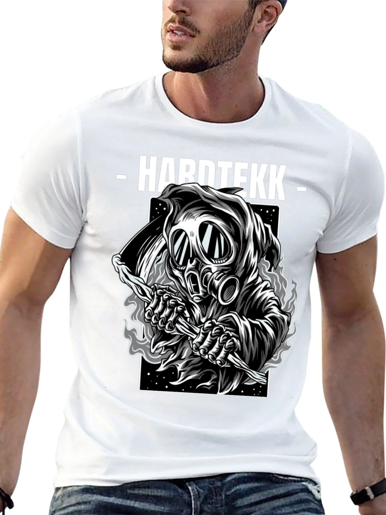 Hardtekk Reaper Graphic Tee - Unique Black T-Shirt