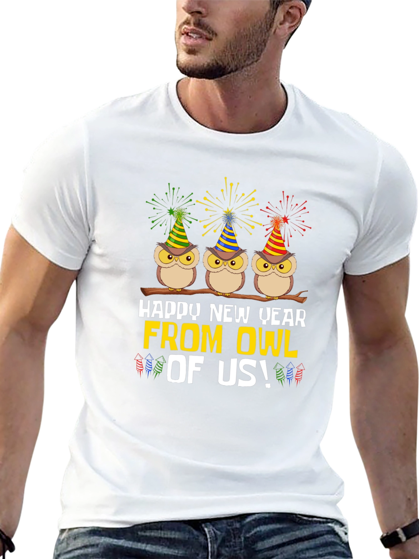 Happy New Year From Owl of Us Graphic Tee