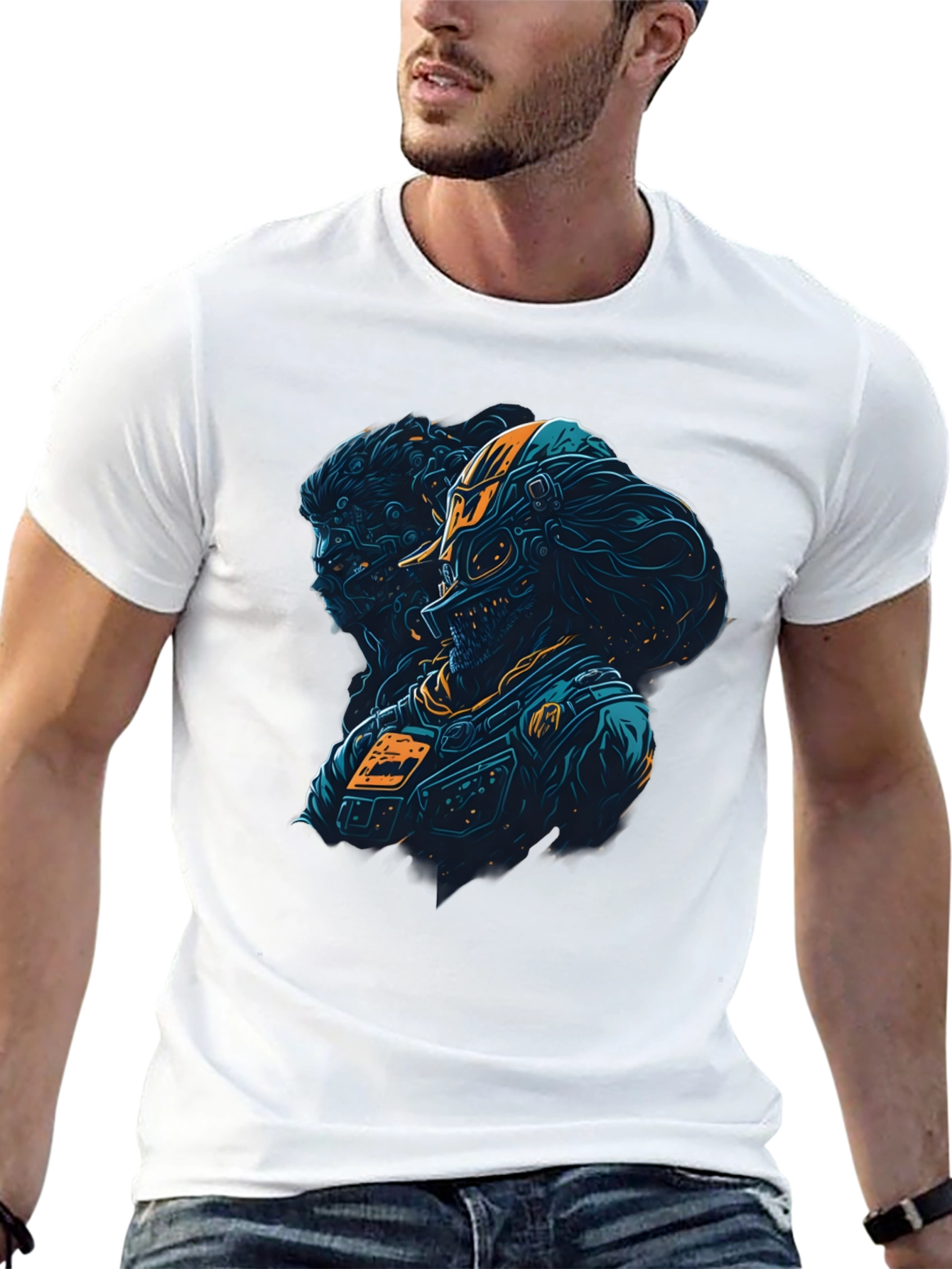 Cyberpunk Warrior T-Shirt - Edgy Graphic Tee