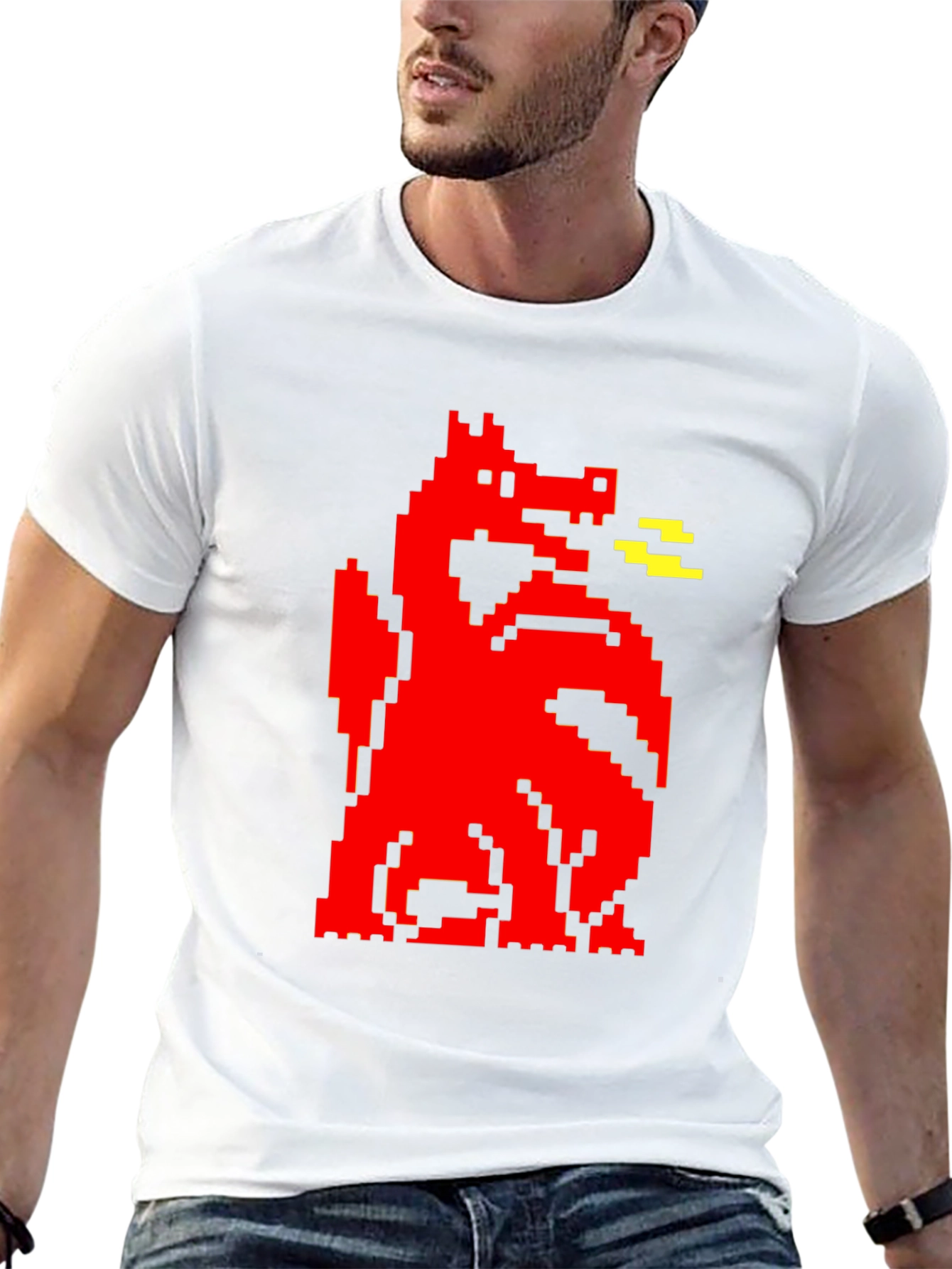 Pixel Dragon Graphic Tee - Black