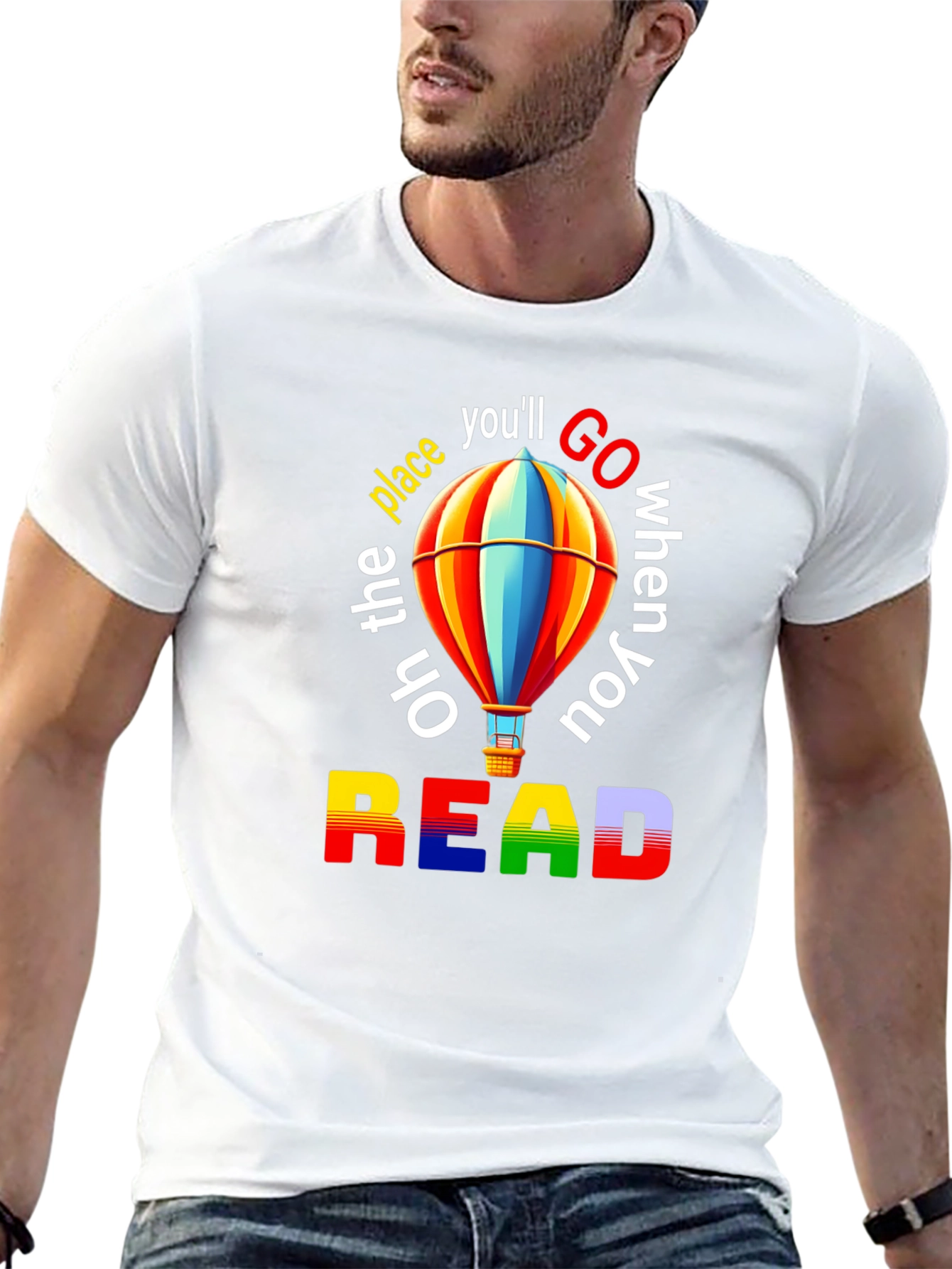 Read Hot Air Balloon Graphic T-Shirt