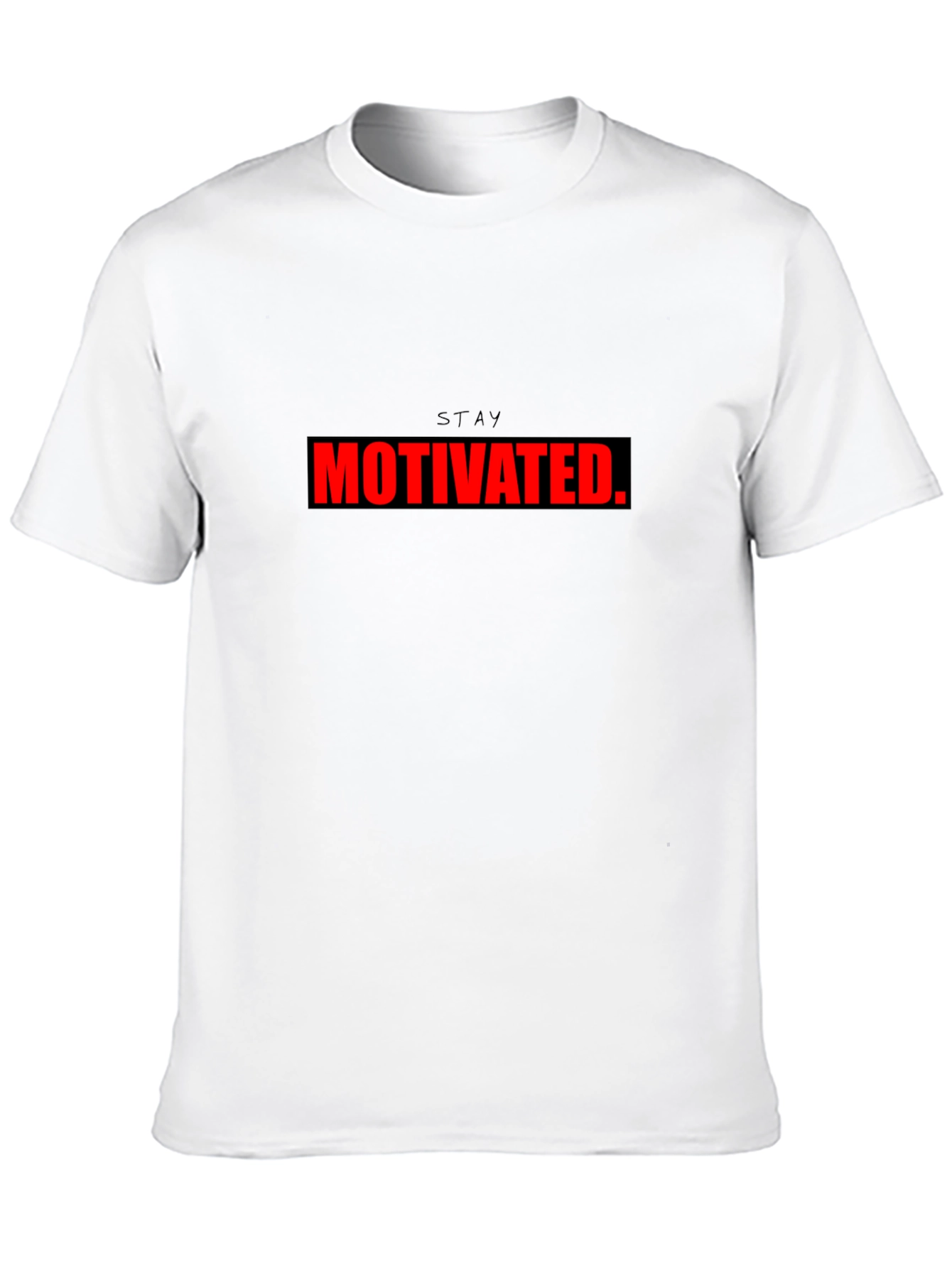 Stay Motivated Black Graphic T-Shirt
