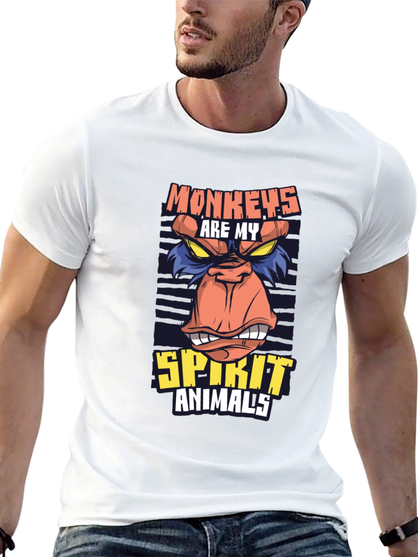 Monkeys Are My Spirit Animal Graphic T-Shirt