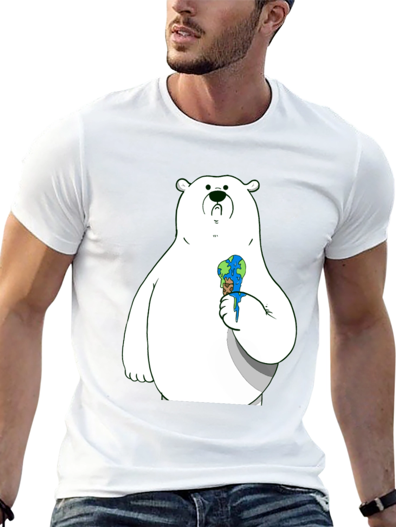 Polar Bear Earth Ice Cream Graphic Tee