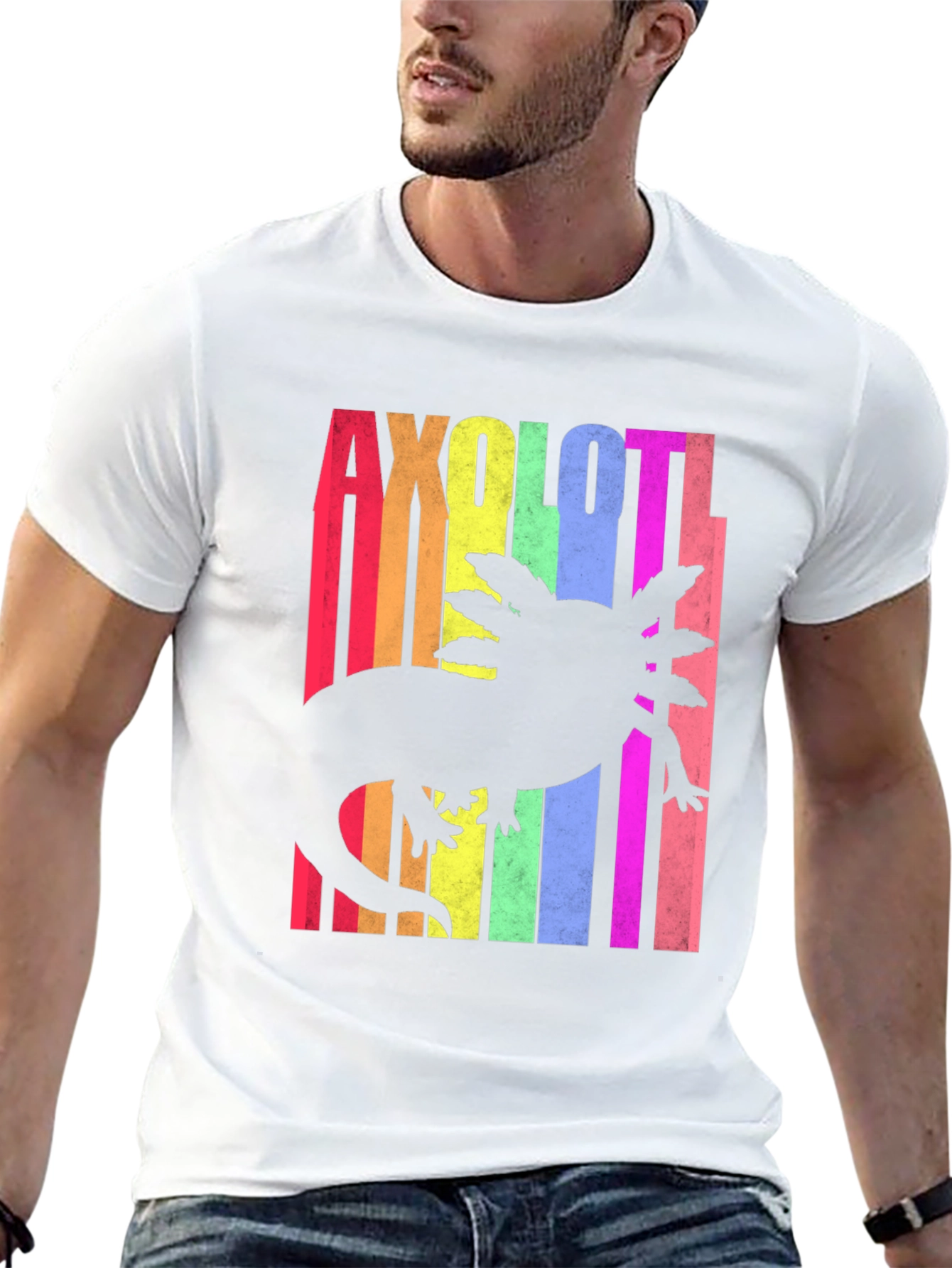 Axolotl Rainbow T-Shirt - Cute Salamander Tee
