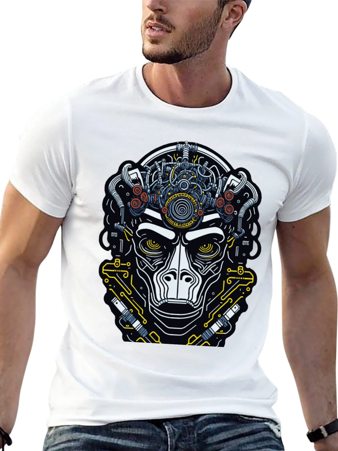Cyberpunk Ape Graphic Tee - Unique Design
