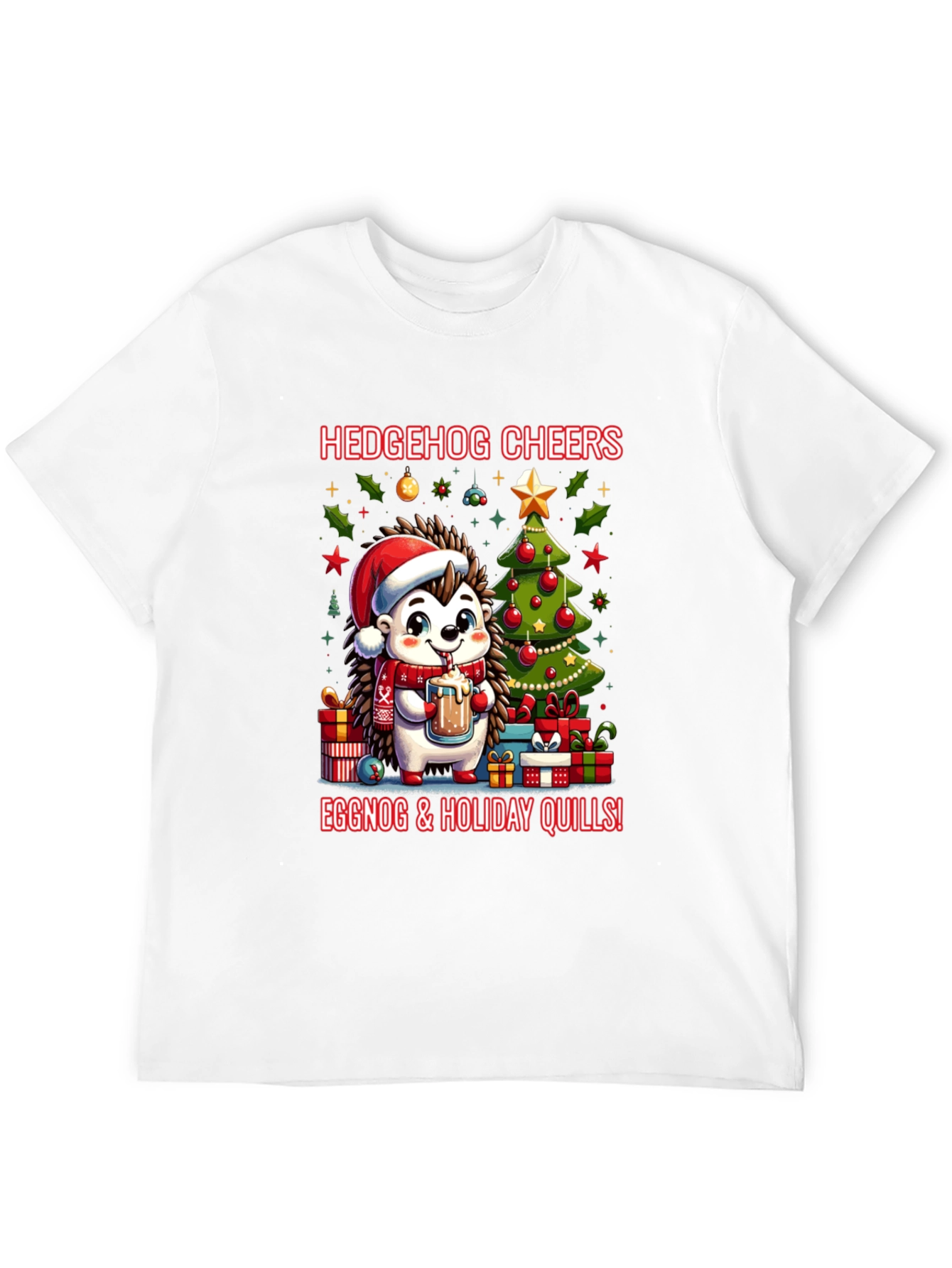 Festive Hedgehog Christmas Tee