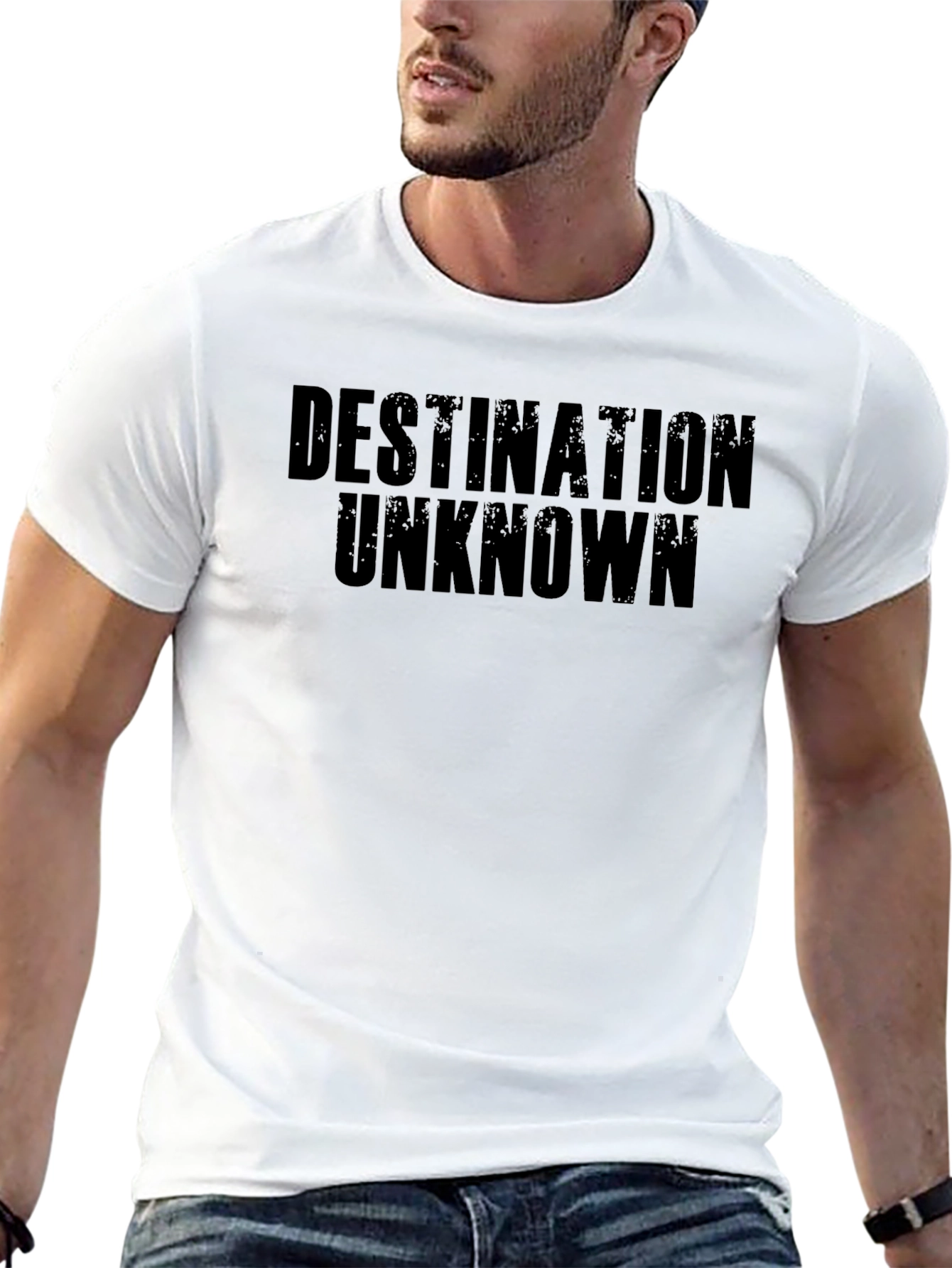 Destination Unknown Black Graphic T-Shirt