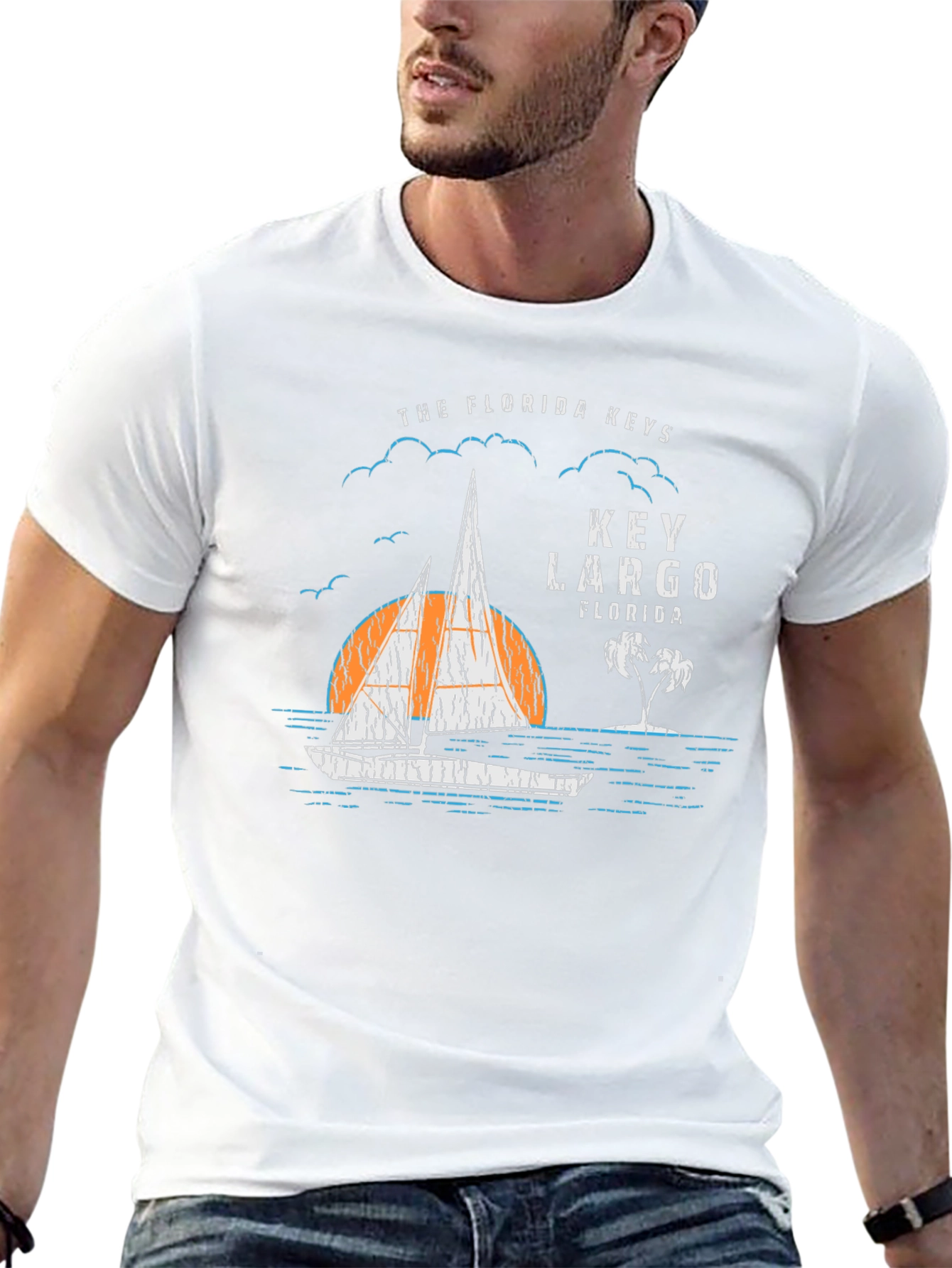 Key Largo Florida Graphic T-Shirt - Black