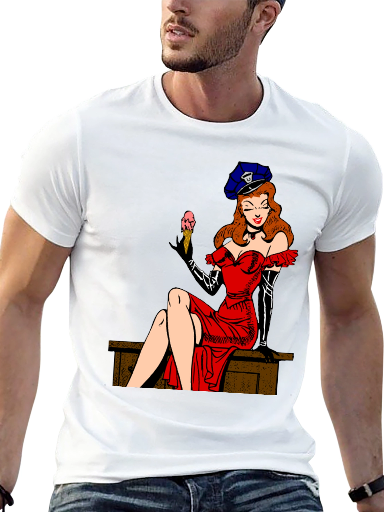 Pin-Up Girl Tee - Retro Style