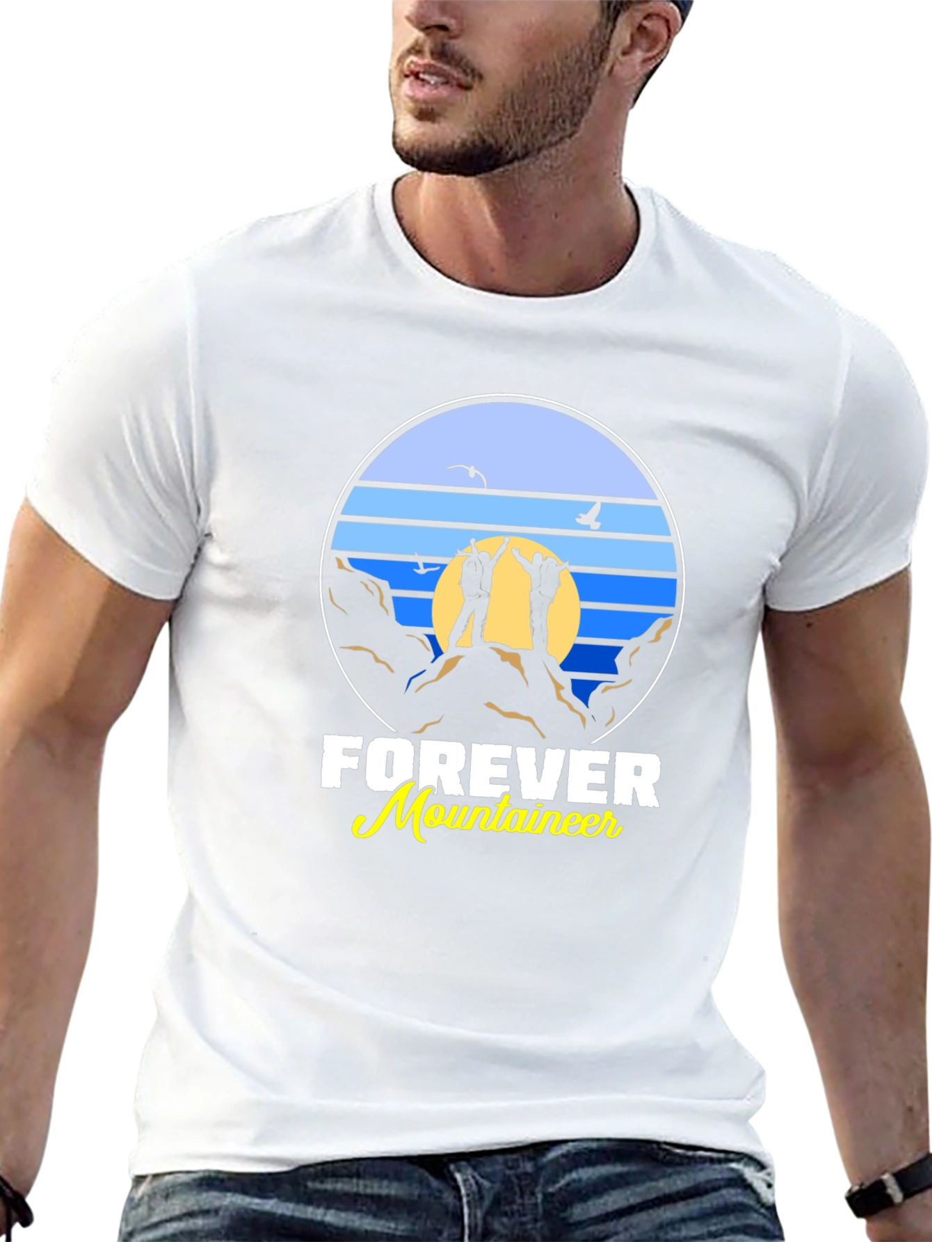Forever Mountaineer Black Graphic T-Shirt