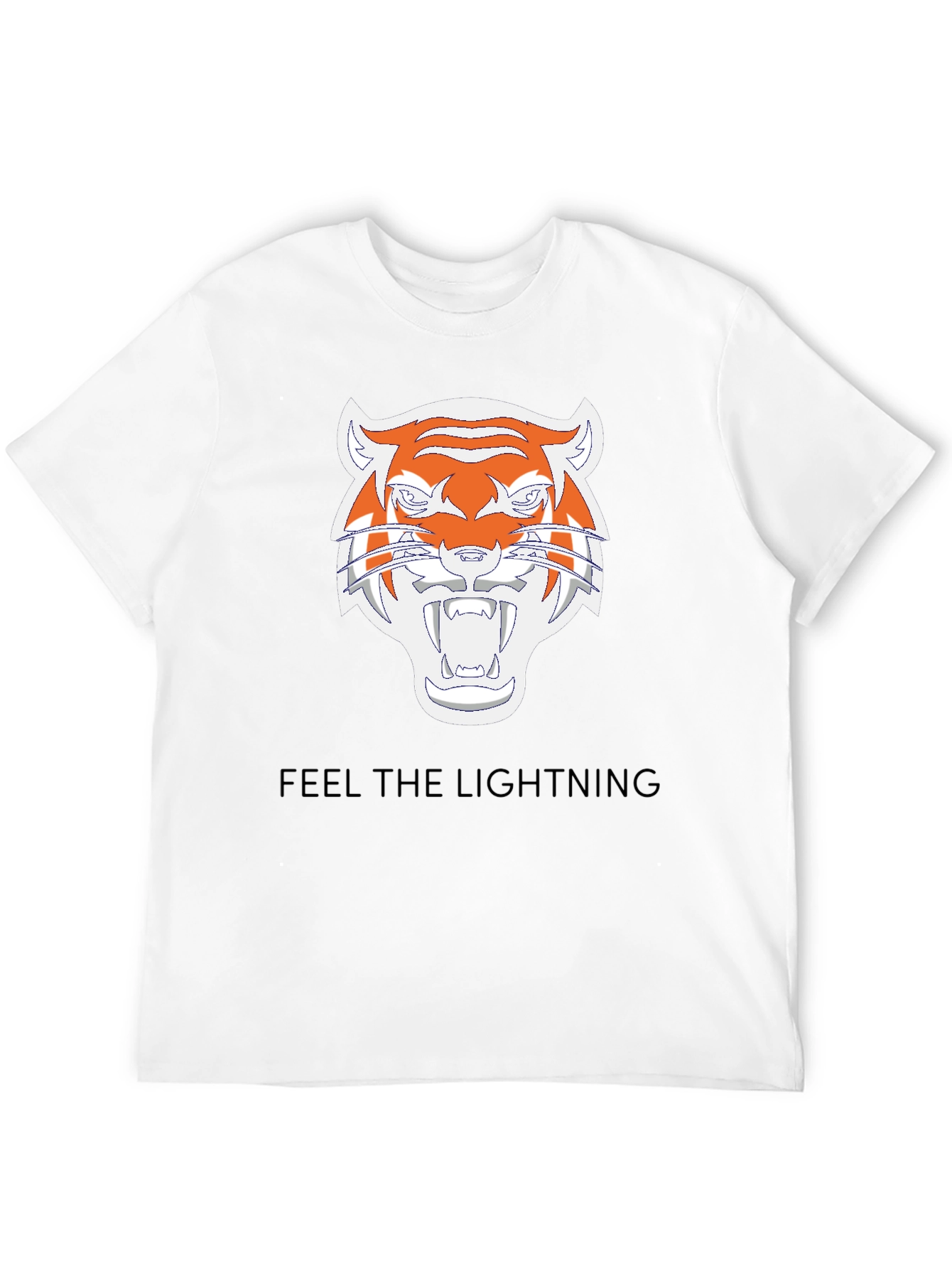 Feel the Lightning Tiger Graphic Tee - Black