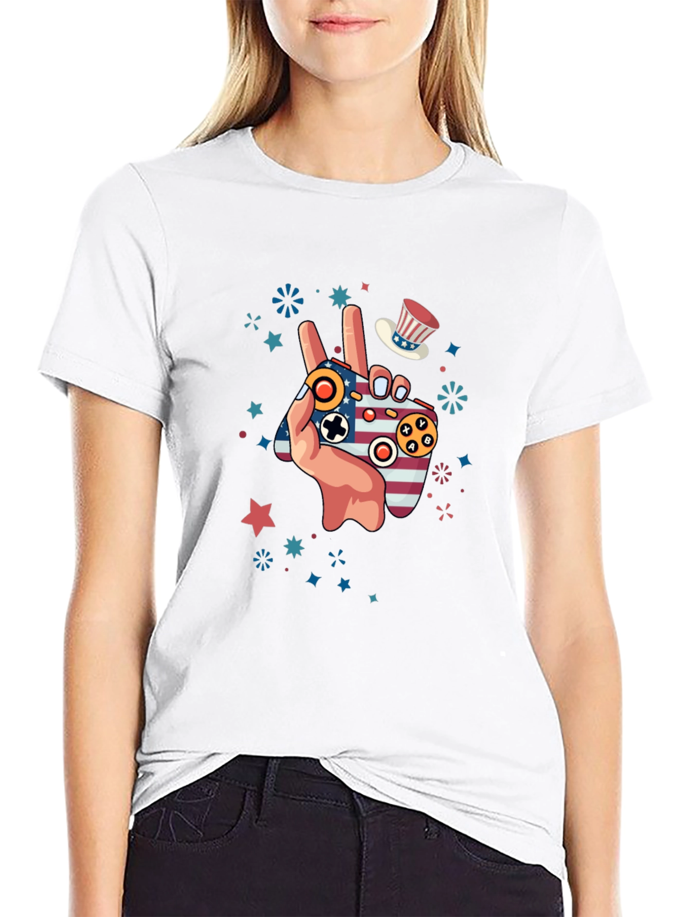 Patriotic Gamer T-Shirt - Peace and Play!