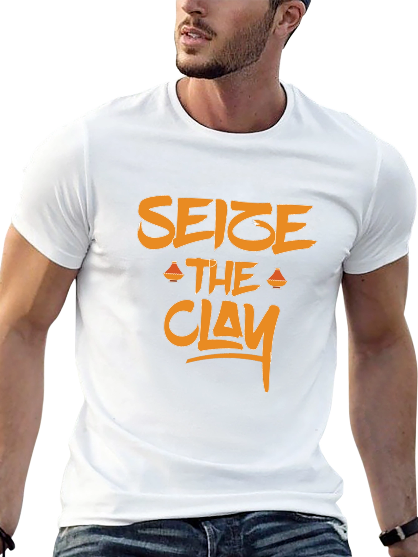 Seize the Clay Graphic Tee - Black Cotton T-Shirt