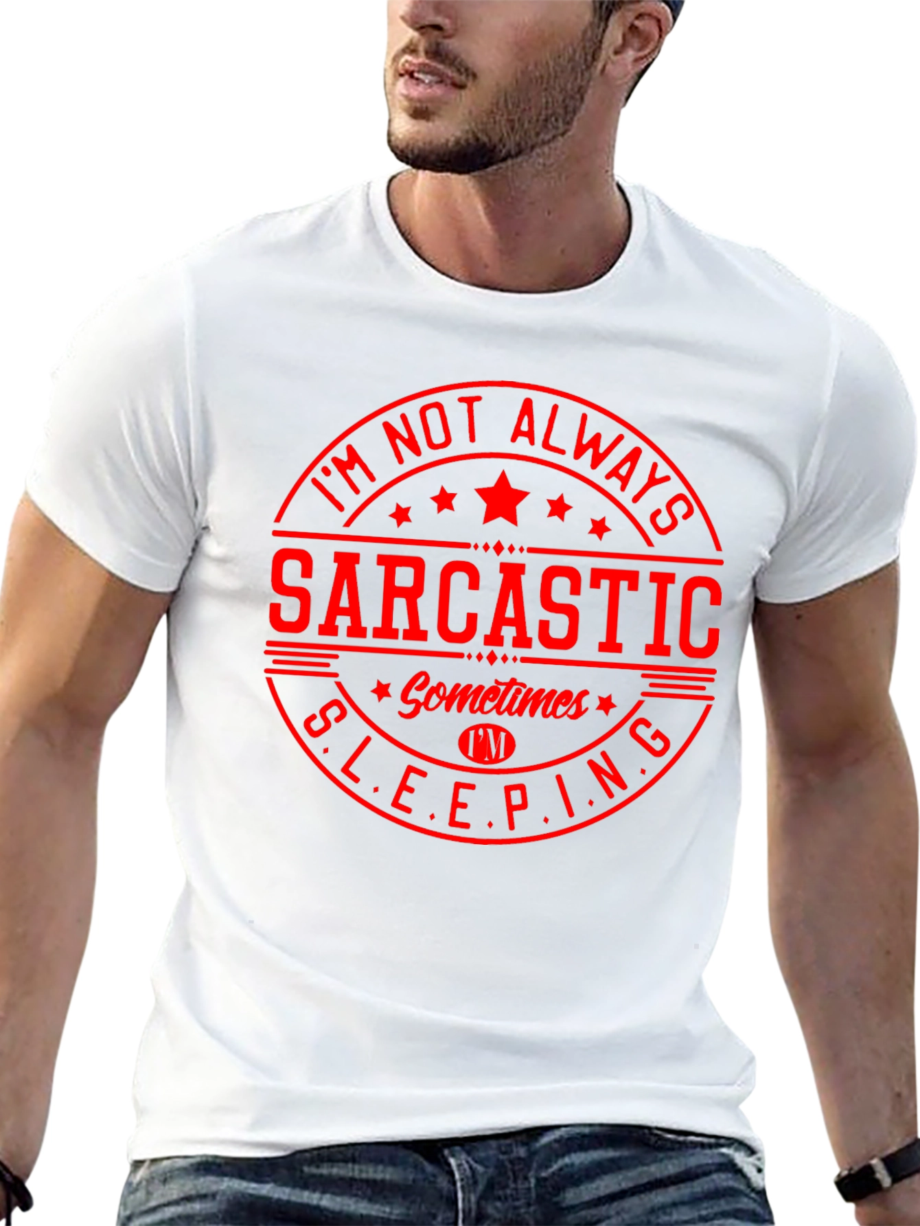 Sarcastic Sleeping Graphic T-Shirt
