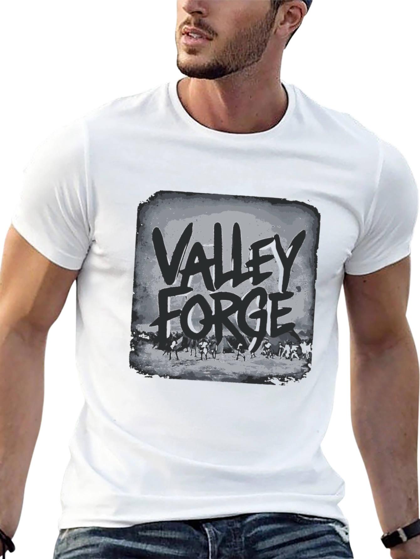 Valley Forge T-Shirt - Black Graphic Tee