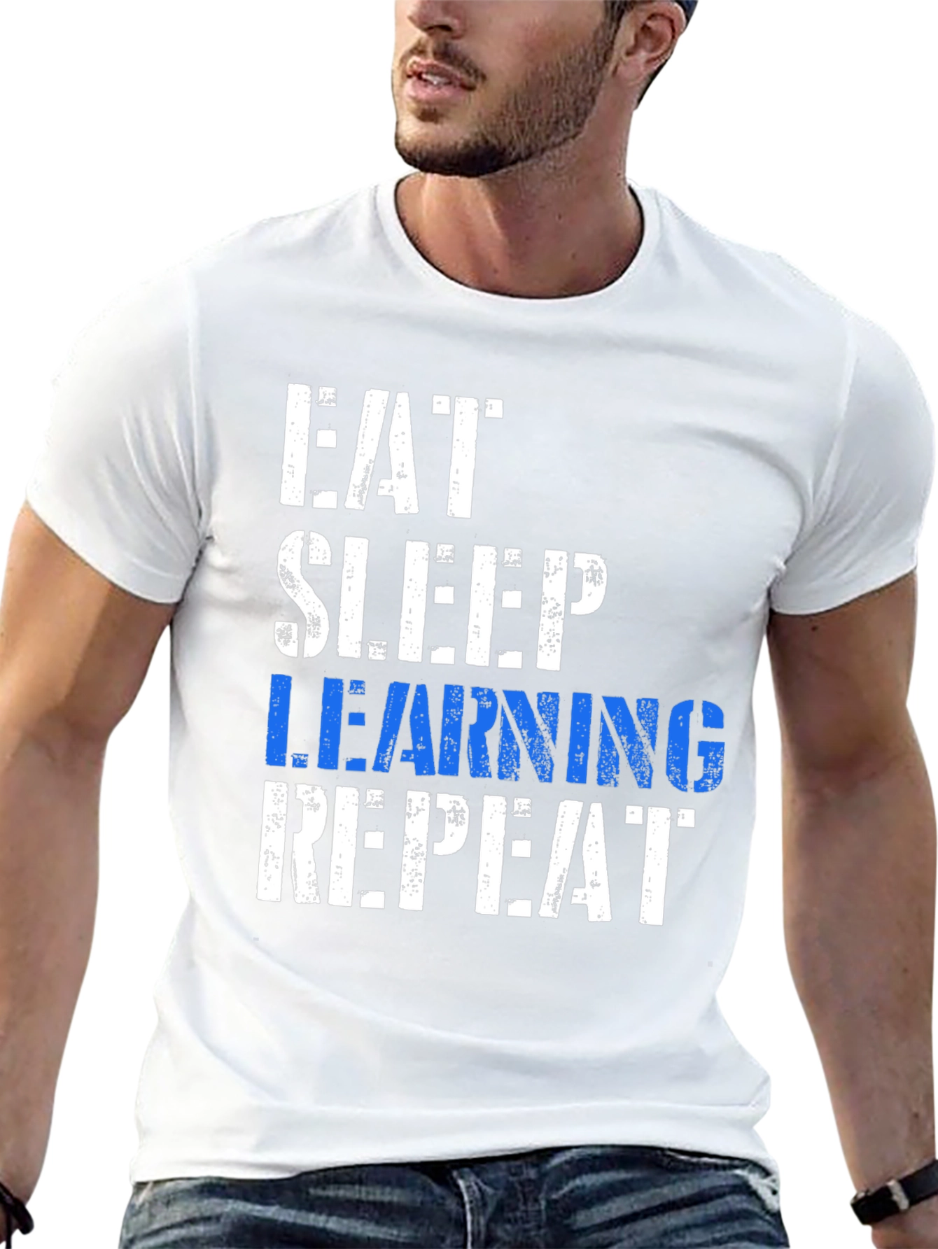 Eat Sleep Learning Repeat Black T-Shirt