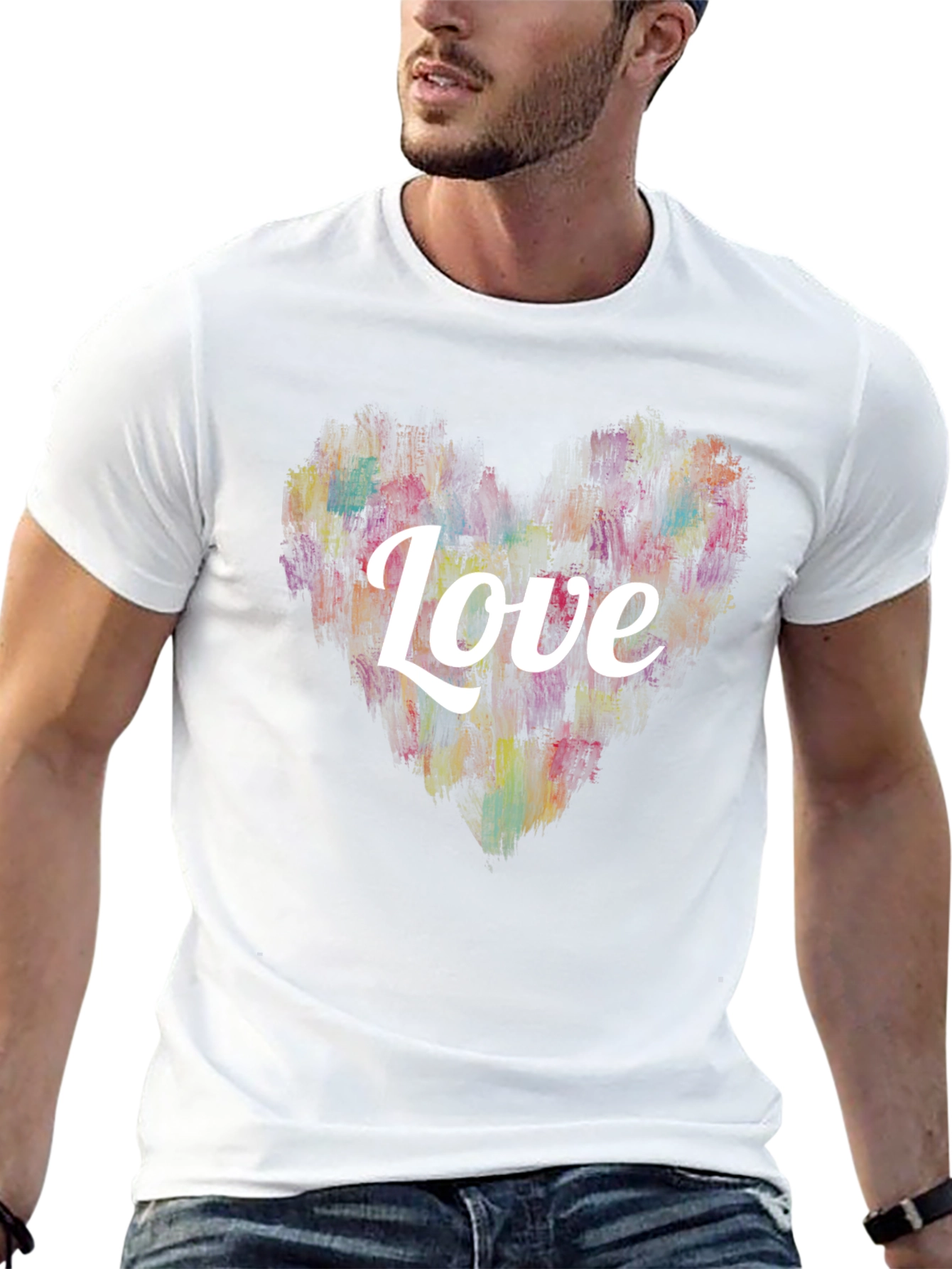 Love Heart Graphic T-Shirt - Soft Cotton Blend