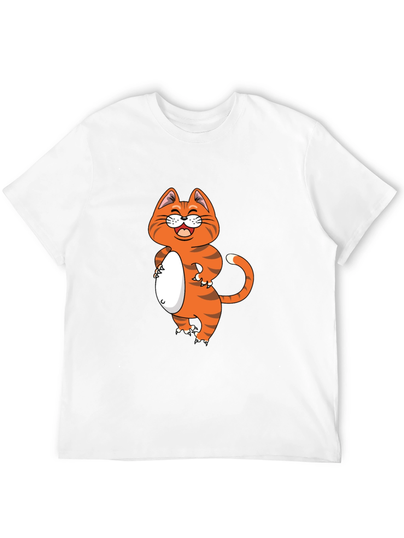Funny Cat Graphic Tee - Black
