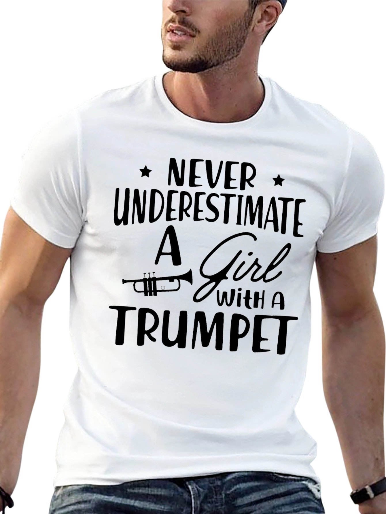 Never Underestimate Girl with Trumpet T-Shirt