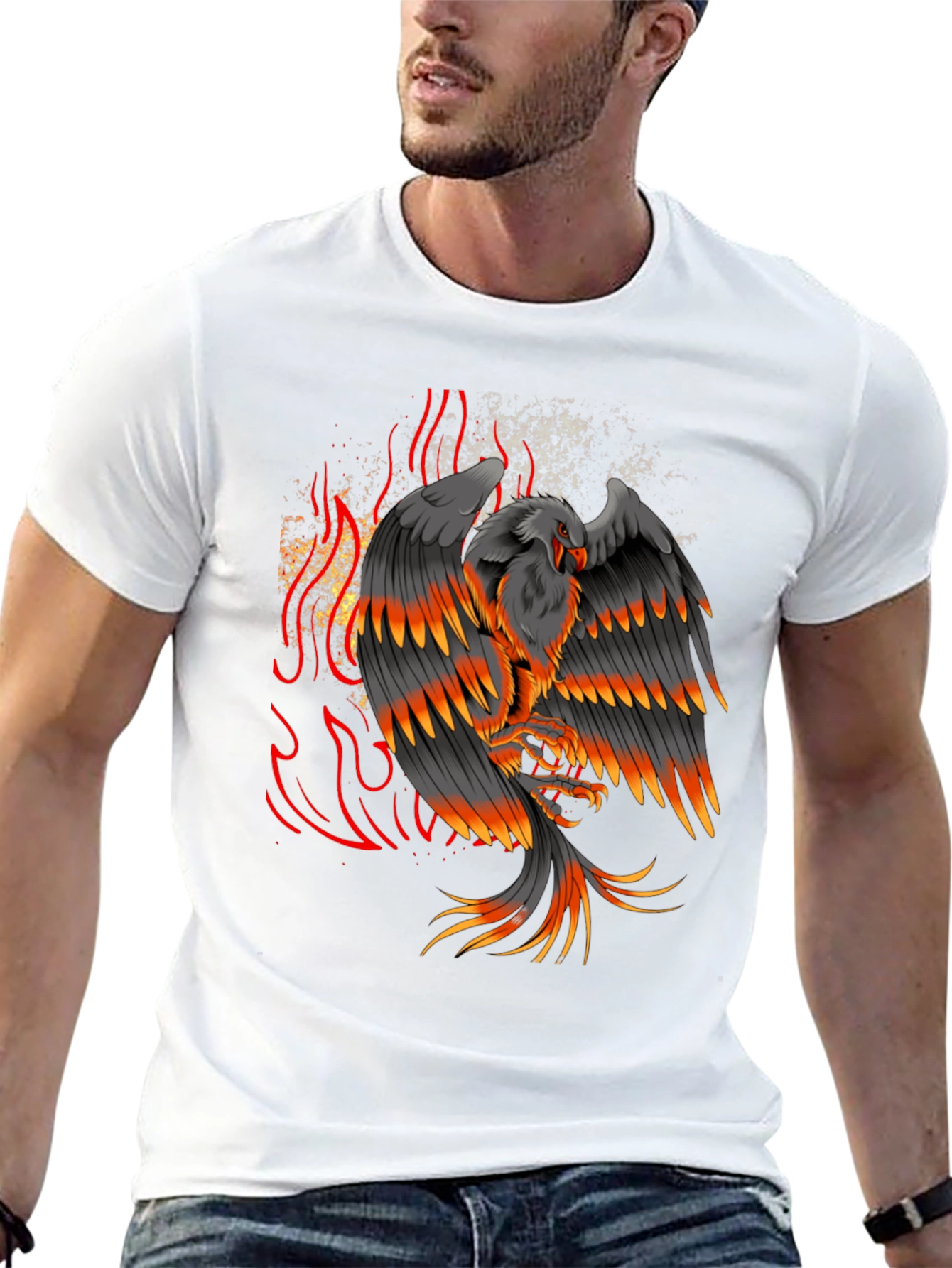 Phoenix Firebird Graphic Black T-Shirt