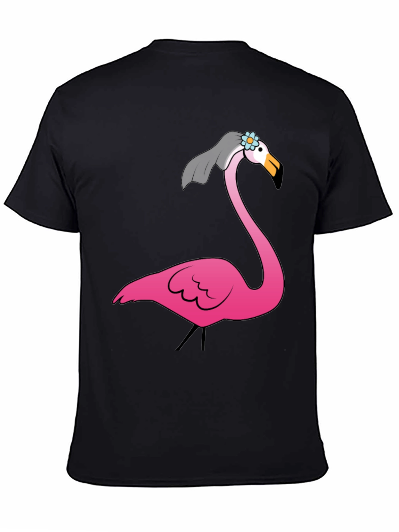 Flamingo Bride Black Graphic Tee