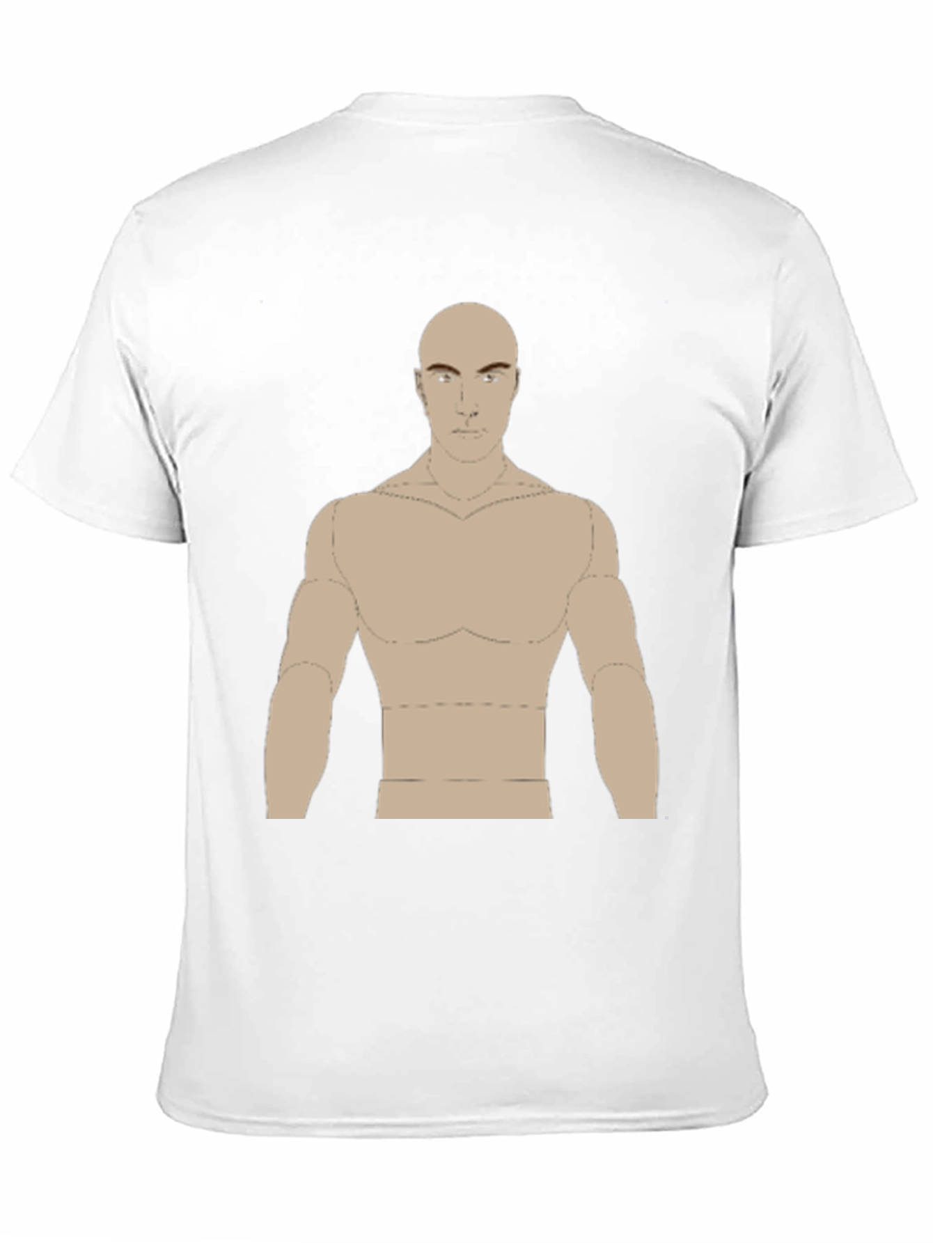Bald Man Anatomy Print T-Shirt - Black