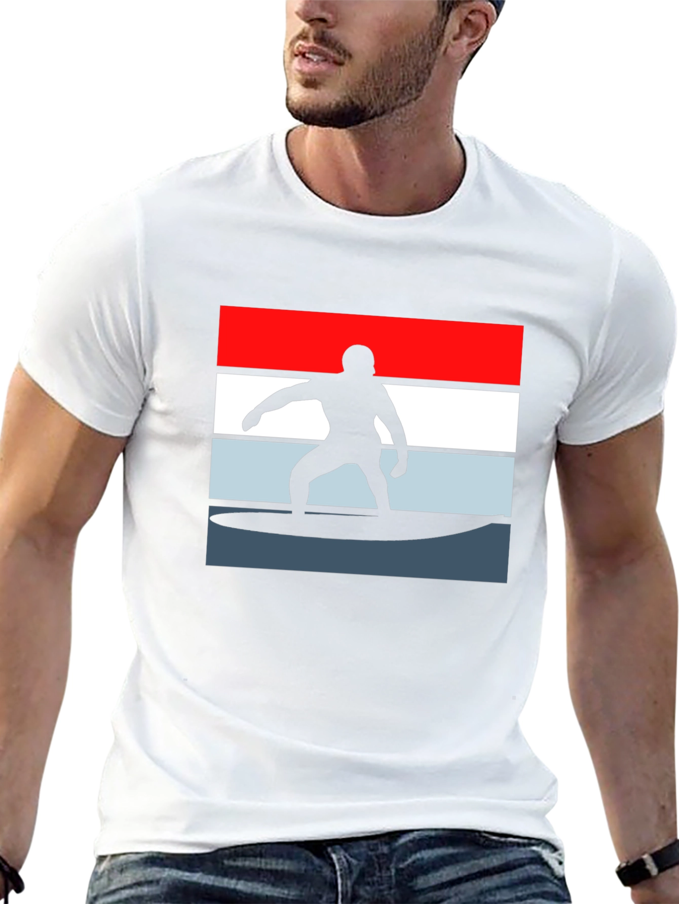 Retro Surfer Silhouette Tee