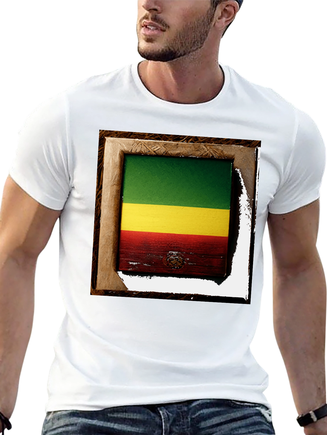 Rasta Flag Framed T-Shirt