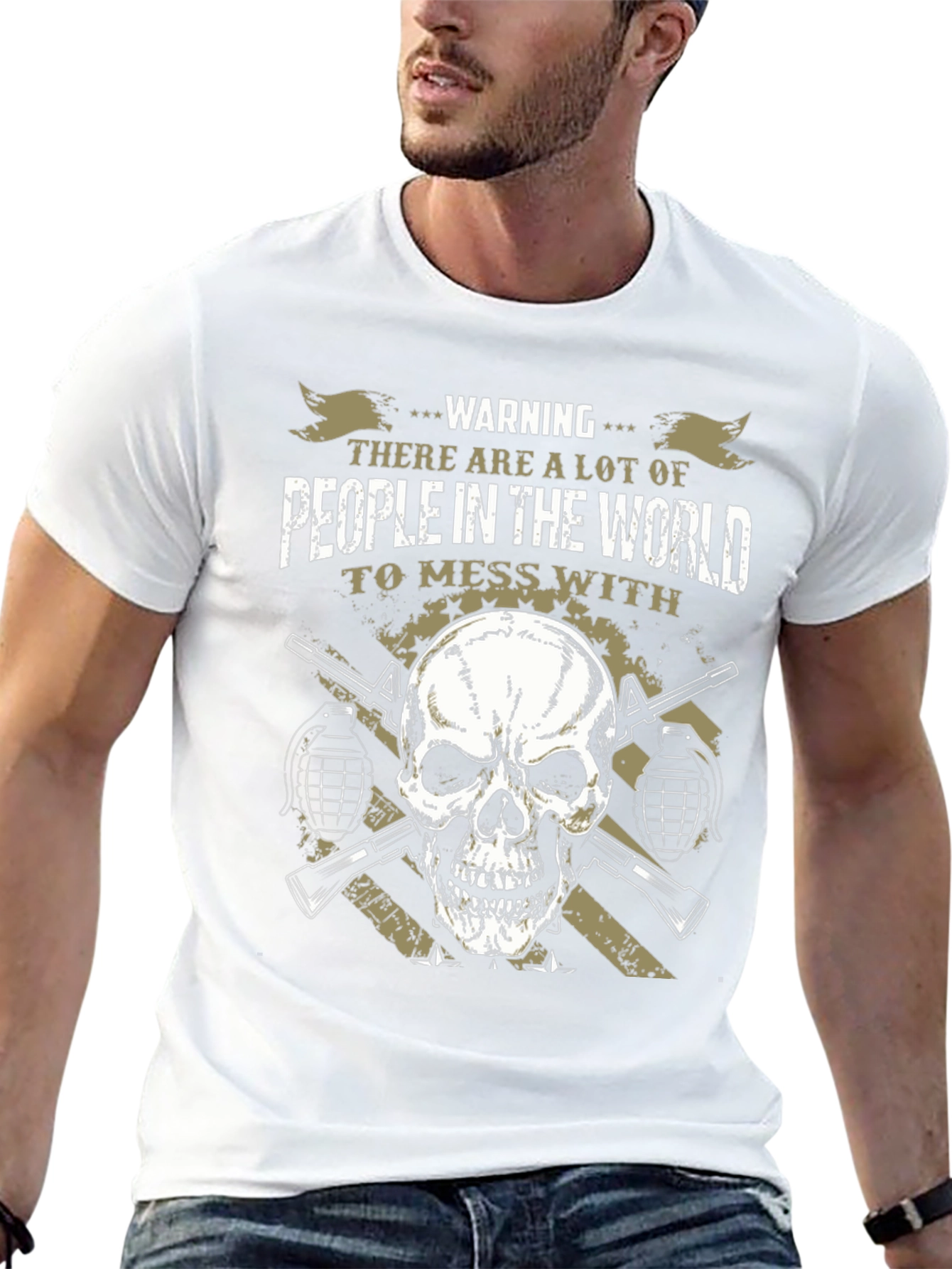 Warning Skull Graphic Tee