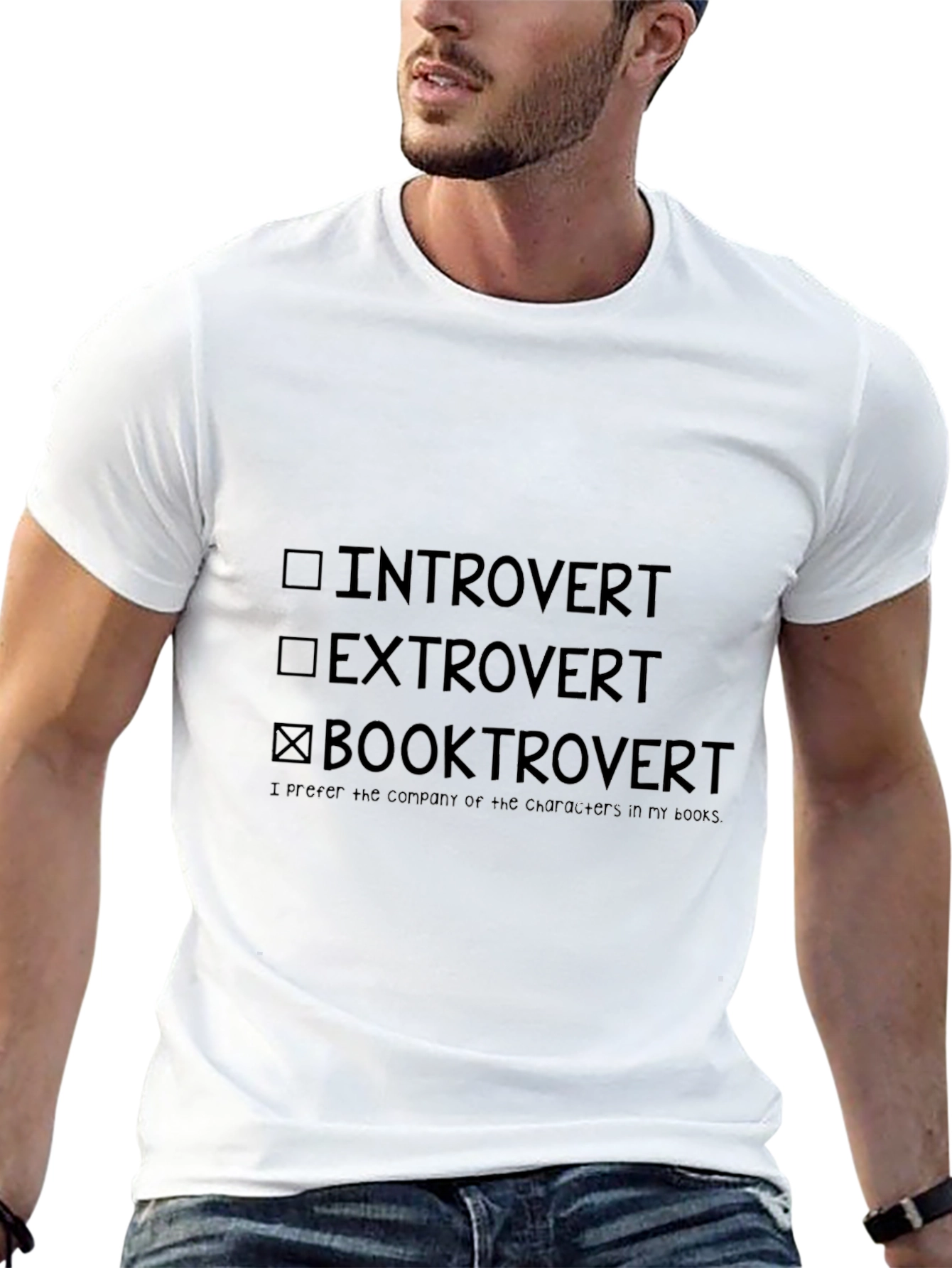 Booktrovert T-Shirt: Introvert Extrovert Reader Tee