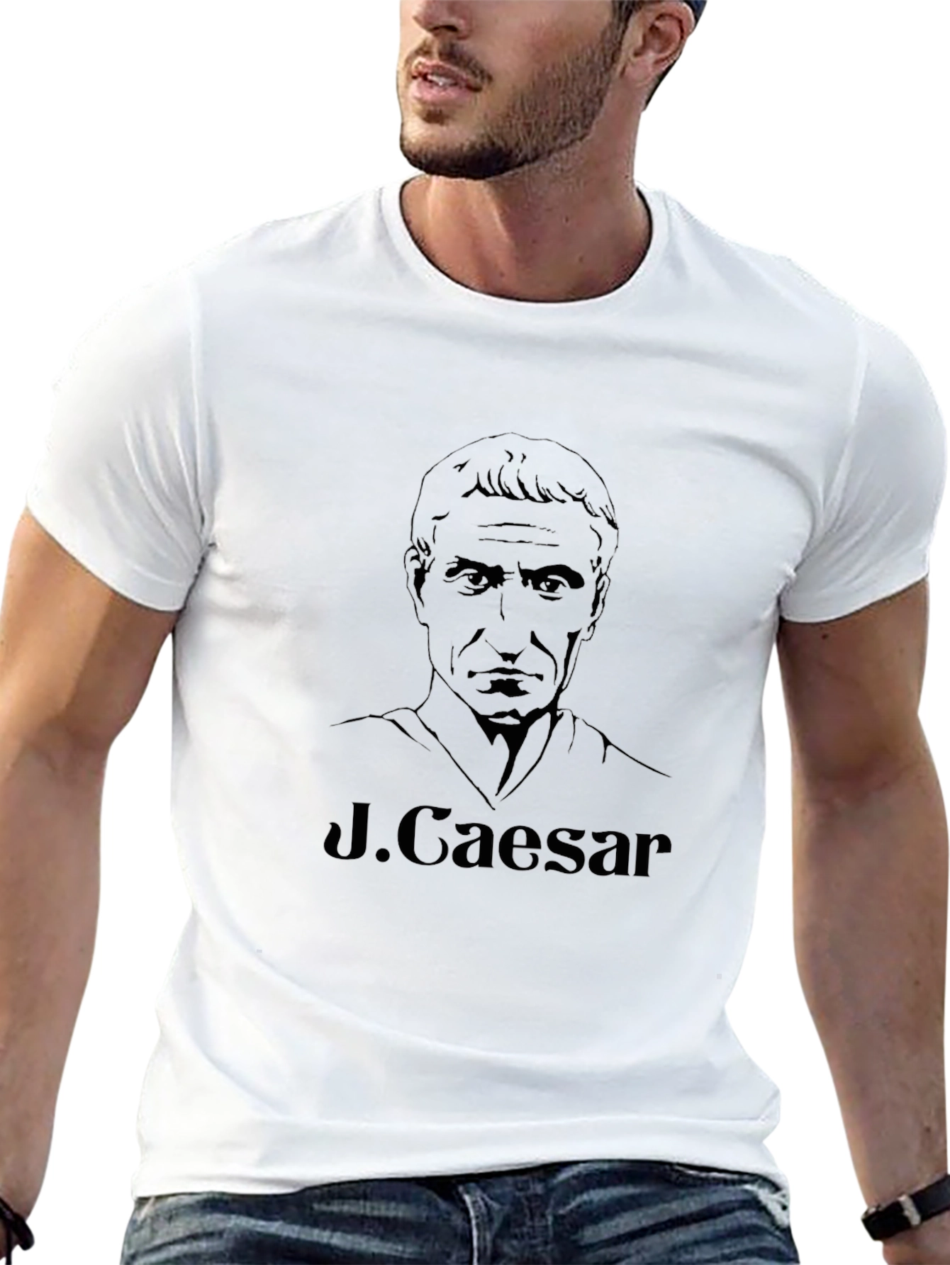J. Caesar Black Graphic Tee