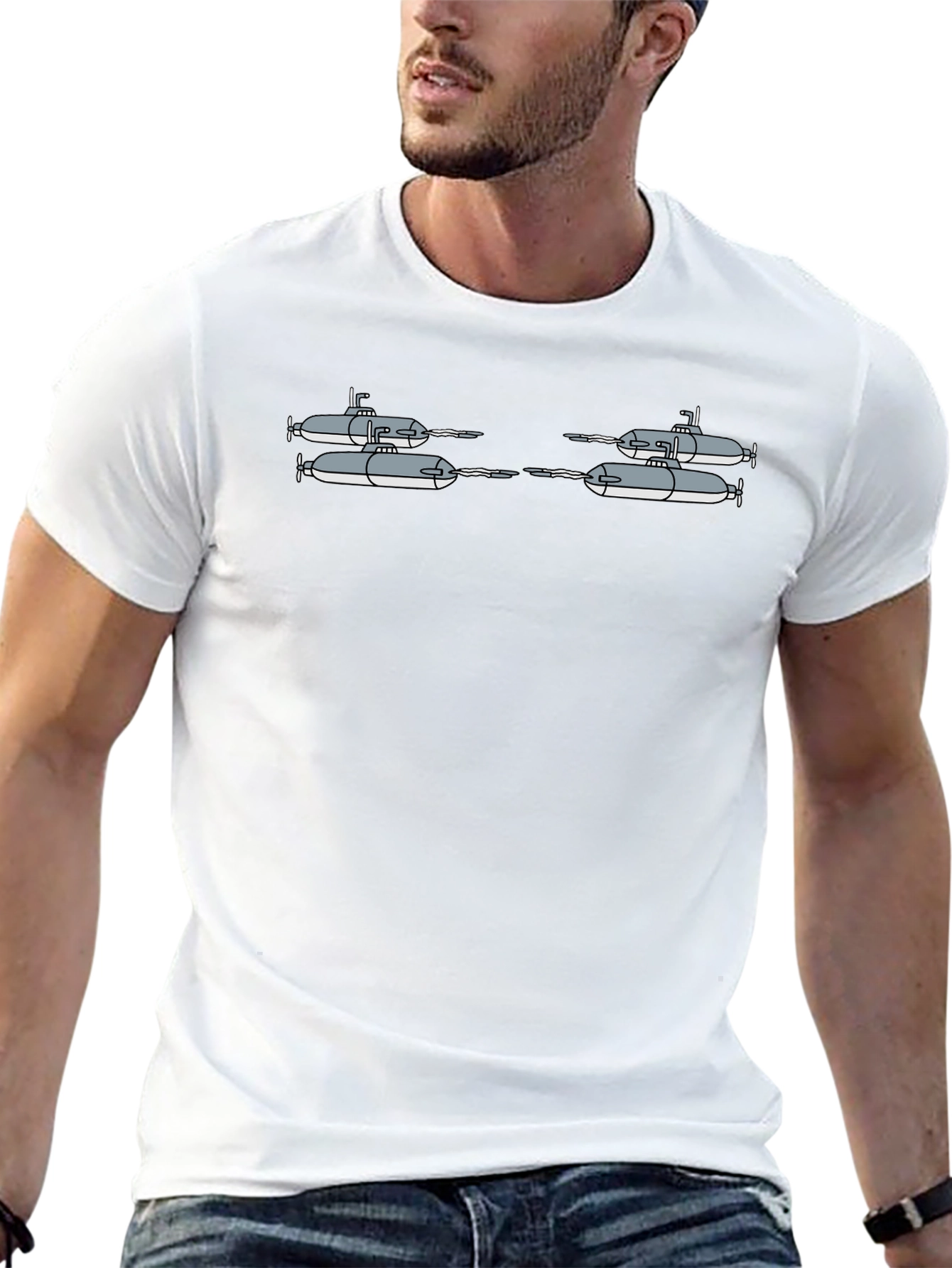 Submarine Cartoon Graphic Tee