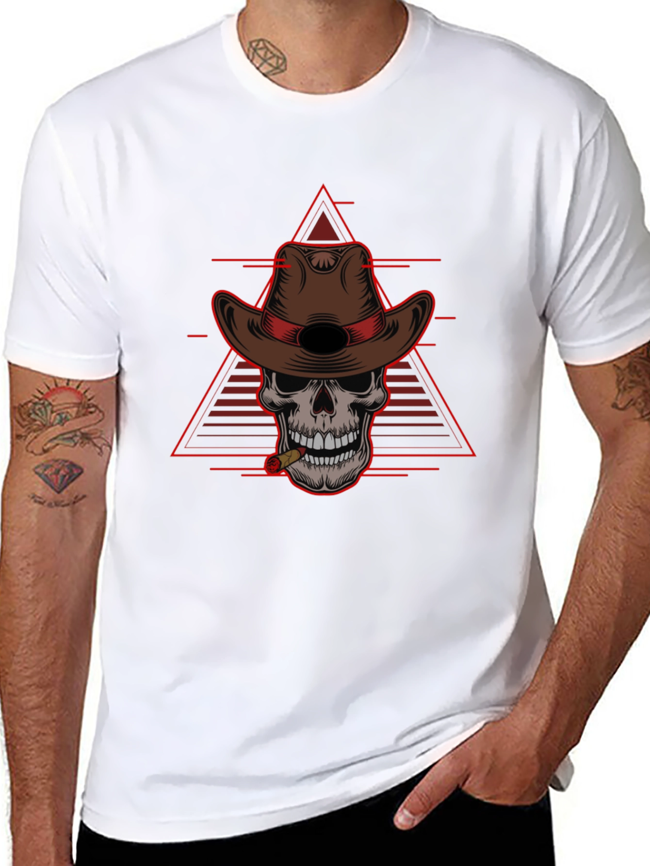 Skull Cowboy T-Shirt - Edgy Western Style