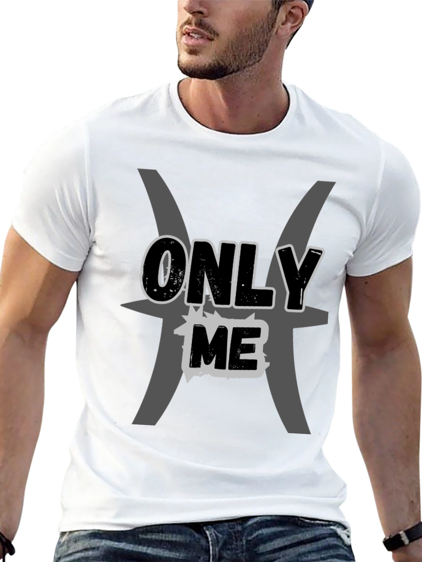 Only Me Pisces Zodiac Black T-Shirt