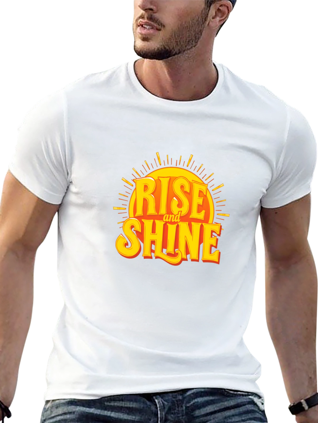 Rise and Shine Graphic Tee - Black Cotton T-Shirt