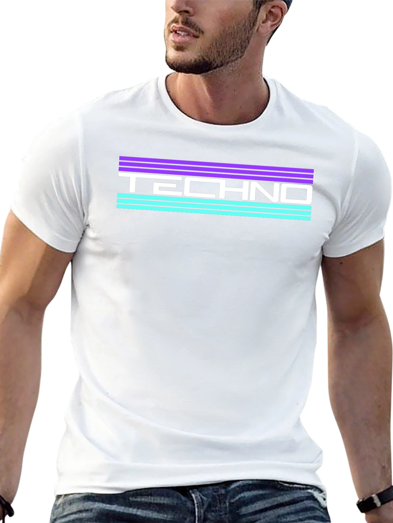 Retro Techno T-Shirt - Synthwave Style